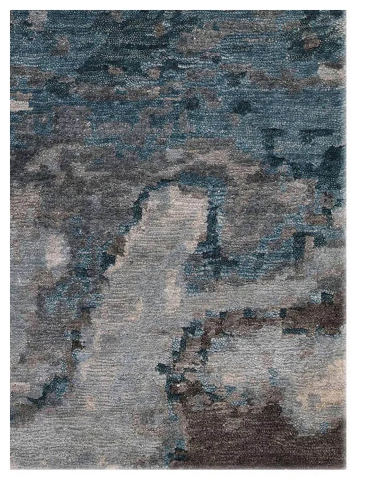 Artisan Mary Aqua Contemporary Knotted Rug - Rugs - Artisan - Atlanta Designer Rugs