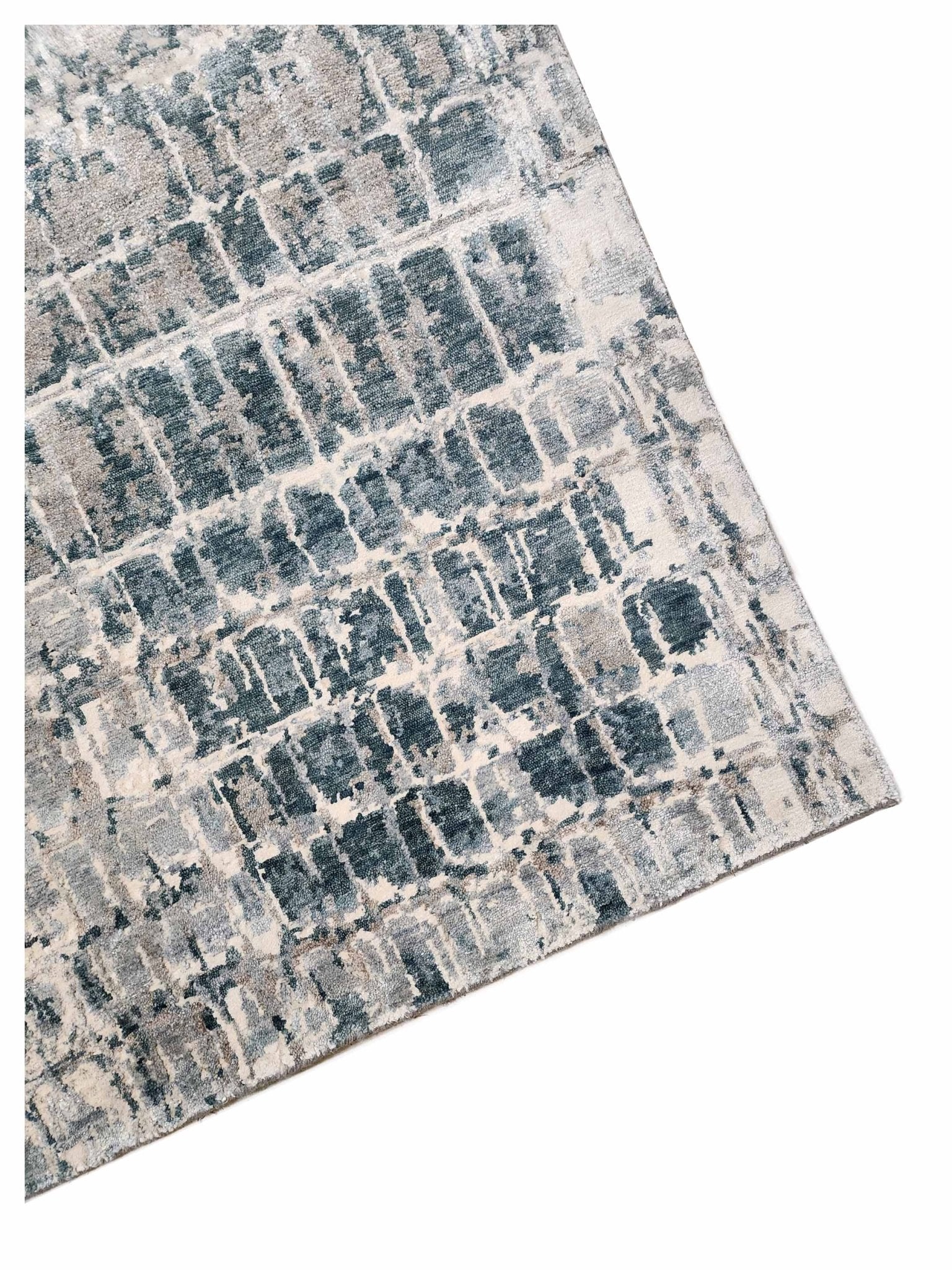 Artisan Mary Blue Granite Contemporary Knotted Rug - Rugs - Artisan - Atlanta Designer Rugs