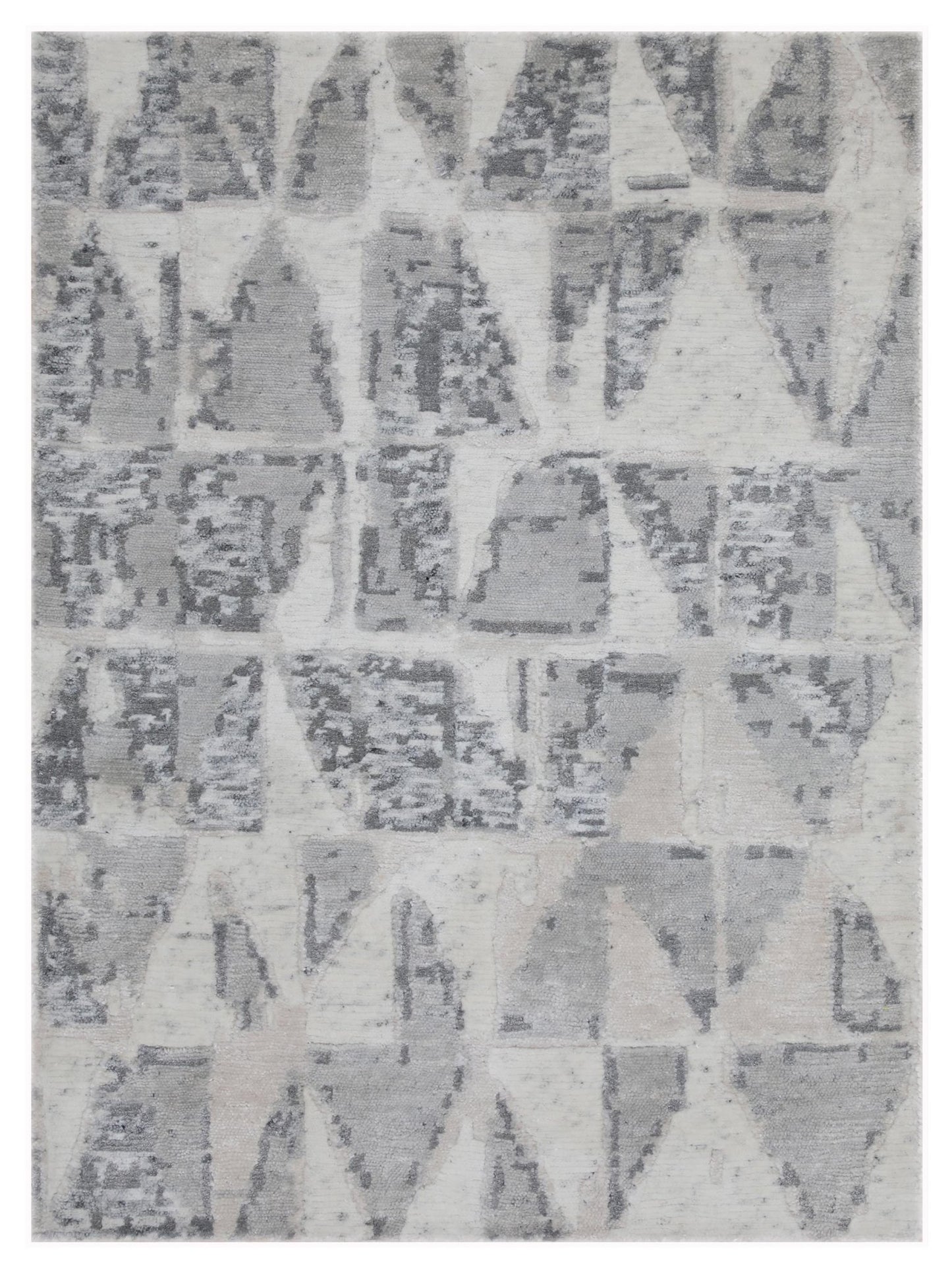 Artisan Mary Tonal Grey Contemporary Knotted Rug - Rugs - Artisan - Atlanta Designer Rugs