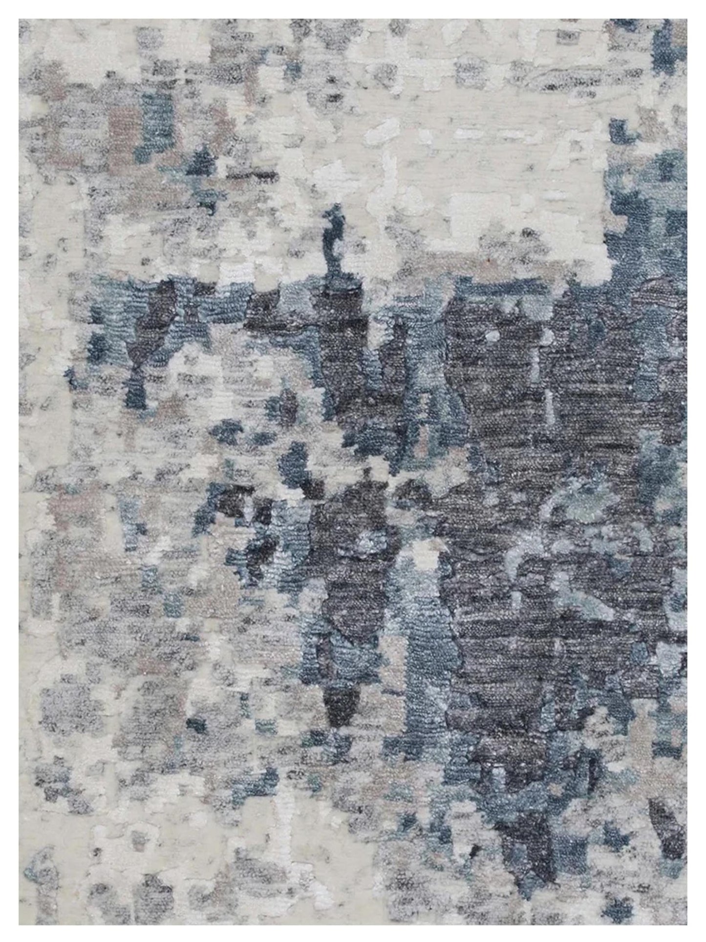 Artisan Mary Grey Ivory Contemporary Knotted Rug - Rugs - Artisan - Atlanta Designer Rugs