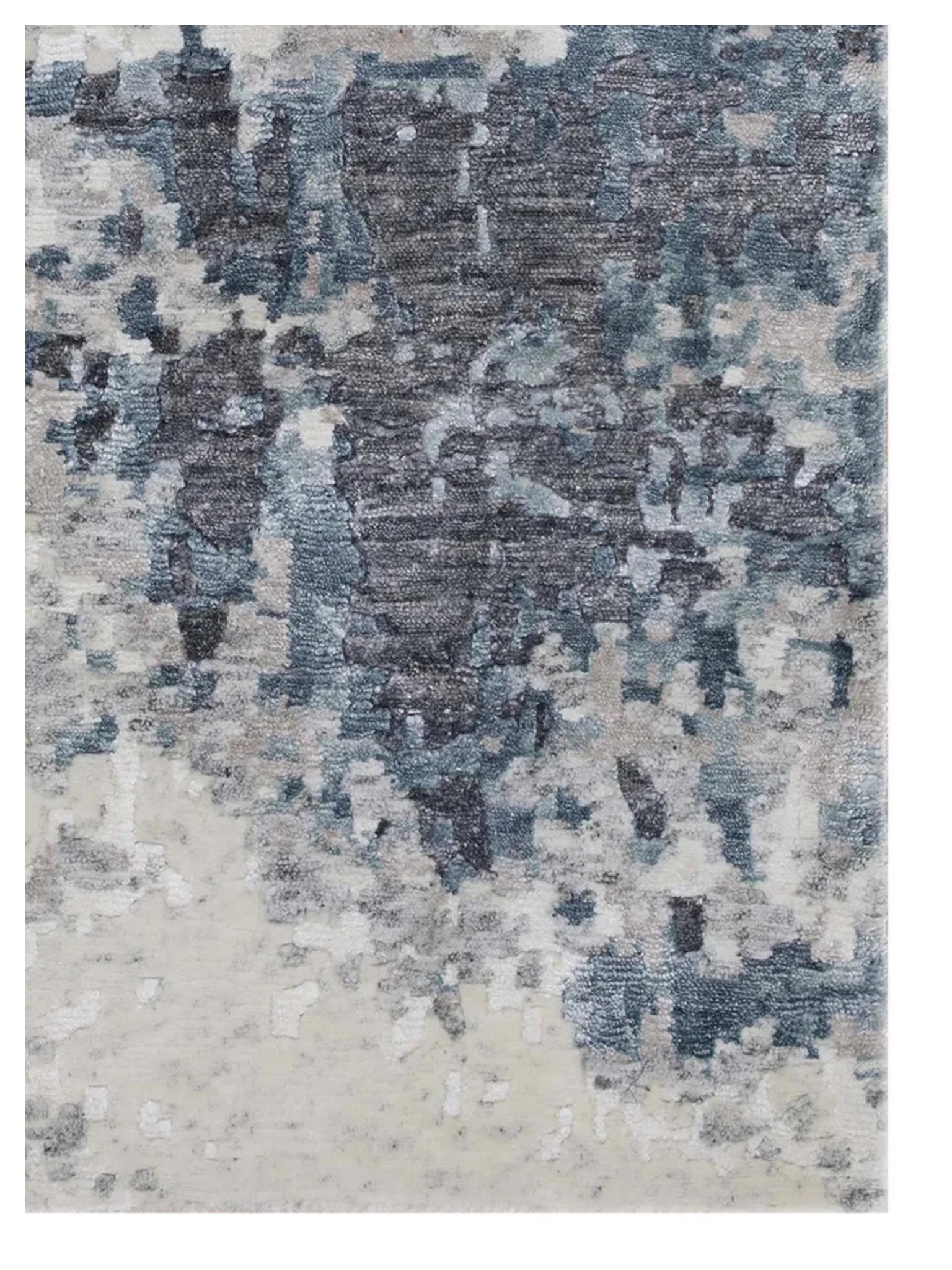 Artisan Mary Grey Ivory Contemporary Knotted Rug - Rugs - Artisan - Atlanta Designer Rugs