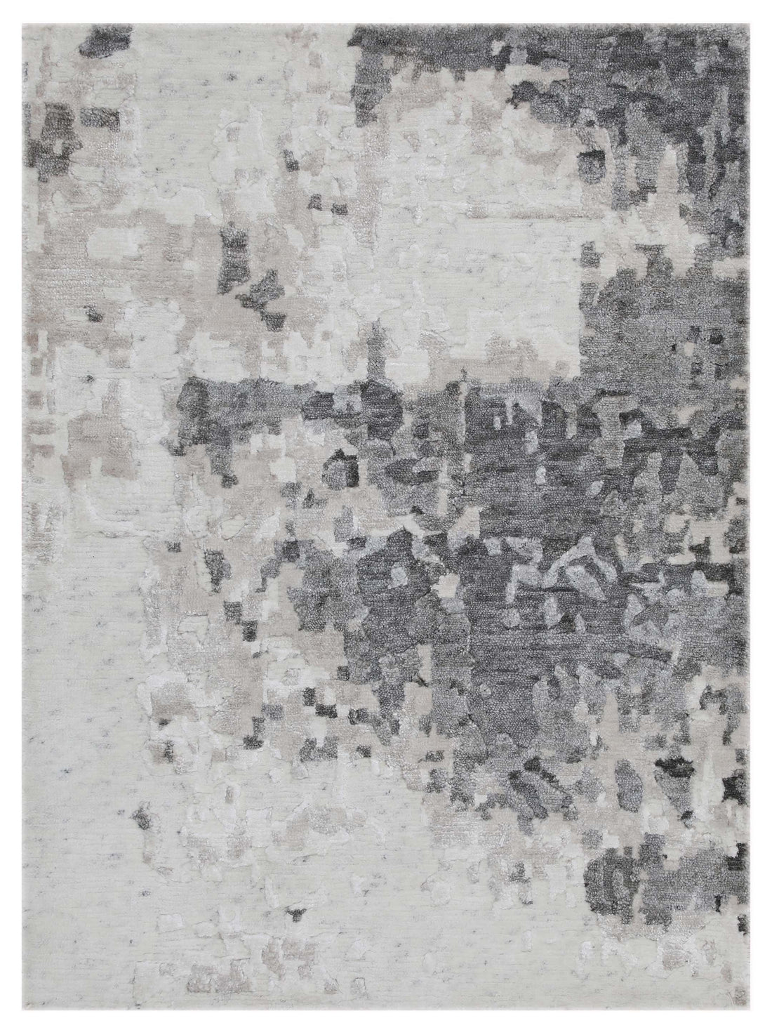 Artisan Mary Ivory Grey Contemporary Knotted Rug - Rugs - Artisan - Atlanta Designer Rugs