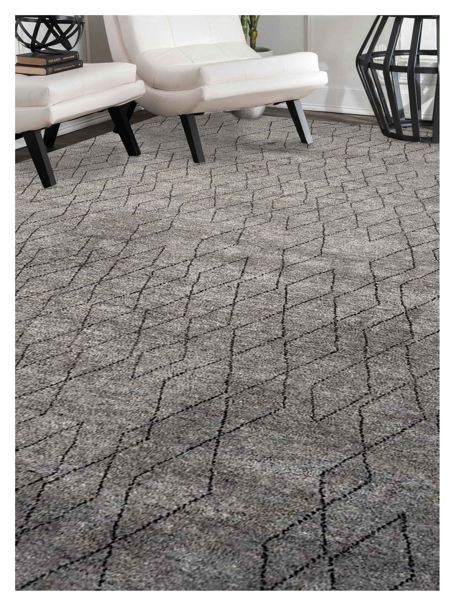 Artisan Marion Grey Transitional Knotted Rug - Rugs - Artisan - Atlanta Designer Rugs