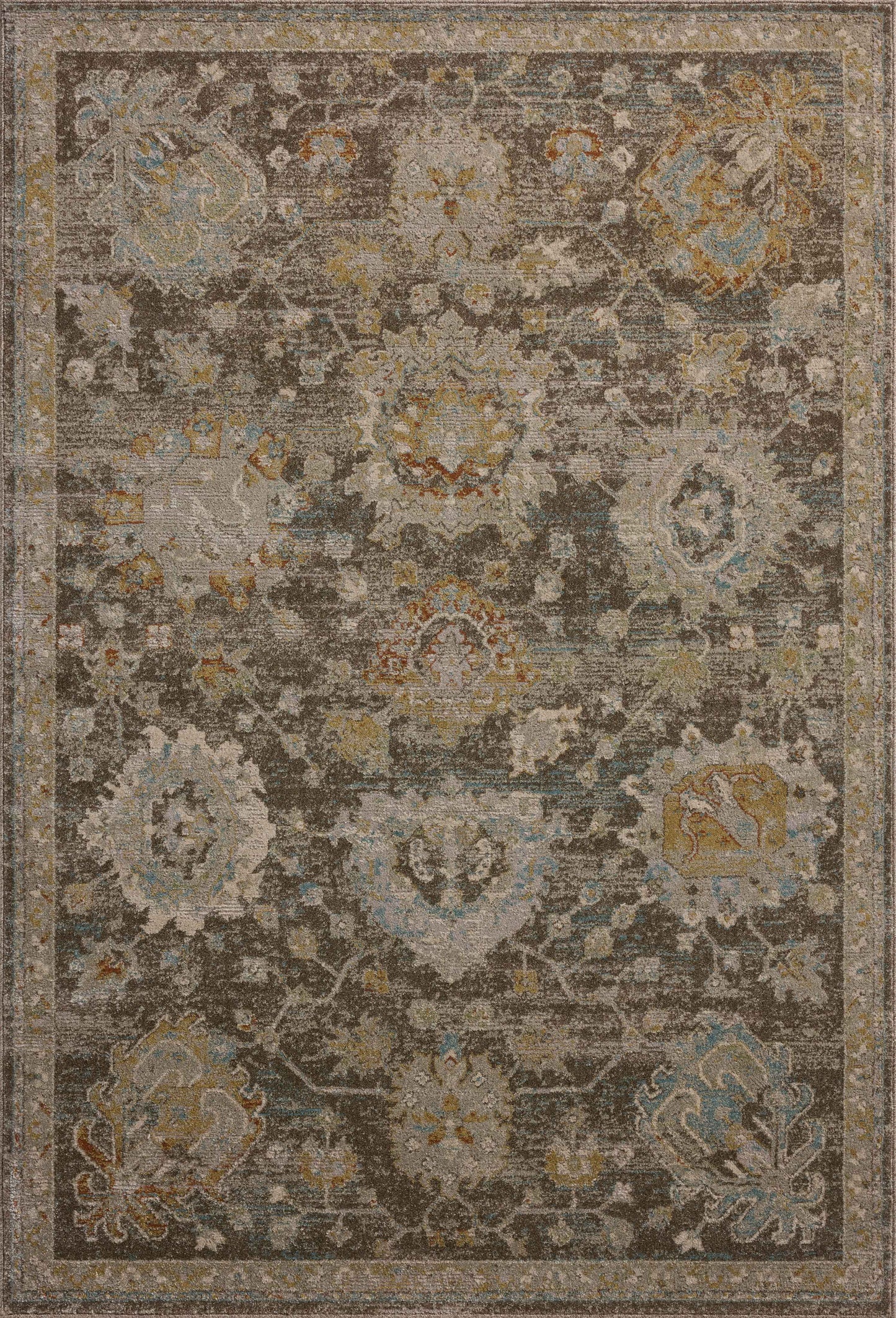 Magnolia Home Mona MOA-02 Bark Multi Traditional Power Loomed Rug