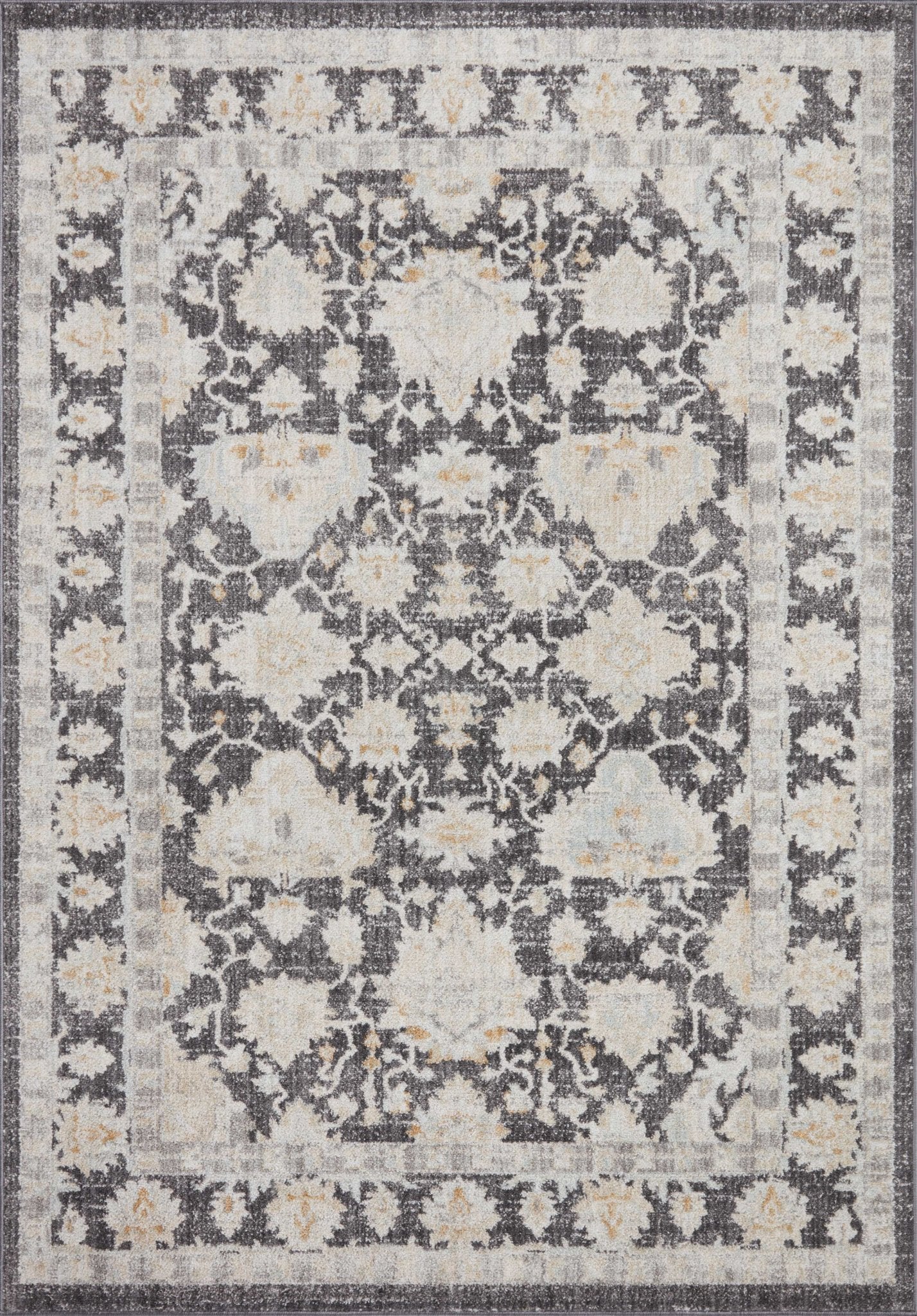 Loloi II Monroe MON - 05 Charcoal Natural Traditional Power Loomed Rug - Rugs - Loloi II - Atlanta Designer Rugs