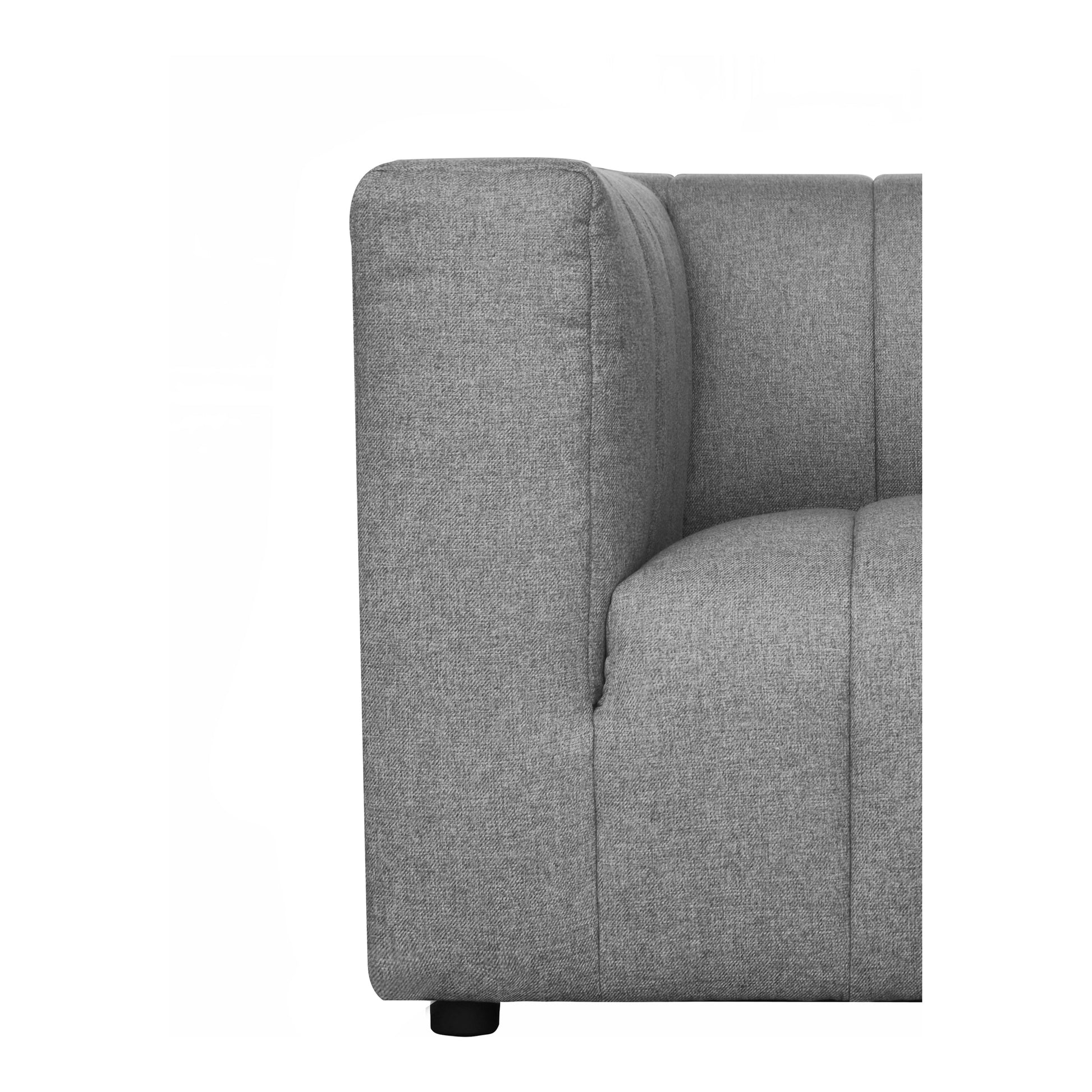 Moes Home Corner Chairs Lyric Grey Contemporary Furniture