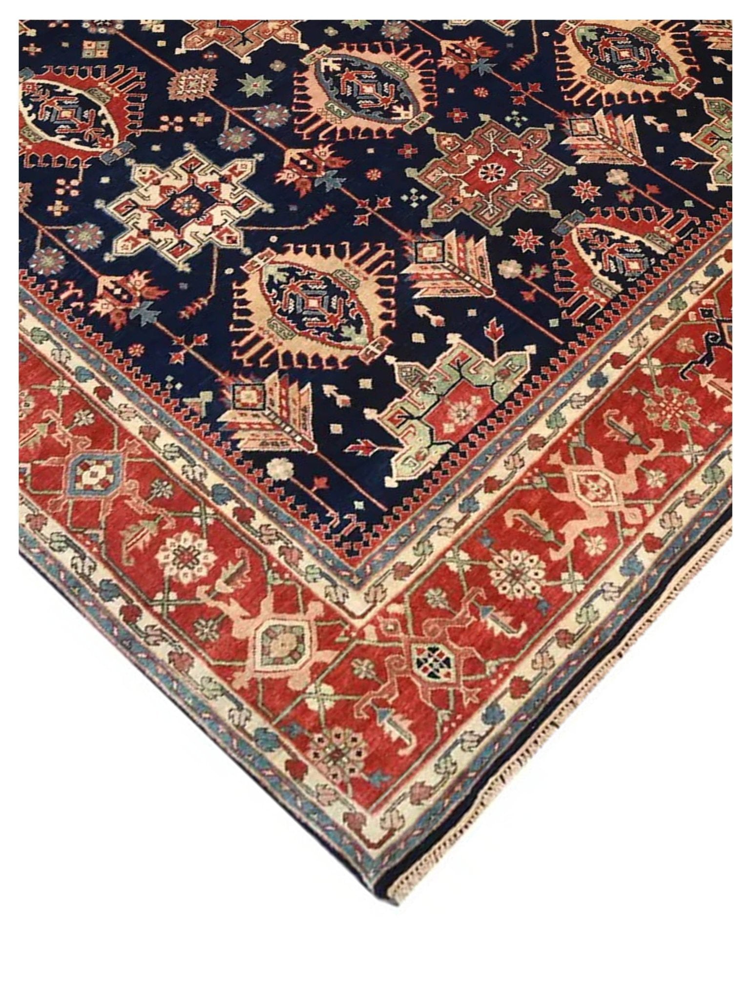 Artisan Helena Blue Rust Traditional Knotted Rug - Rugs - Artisan - Atlanta Designer Rugs