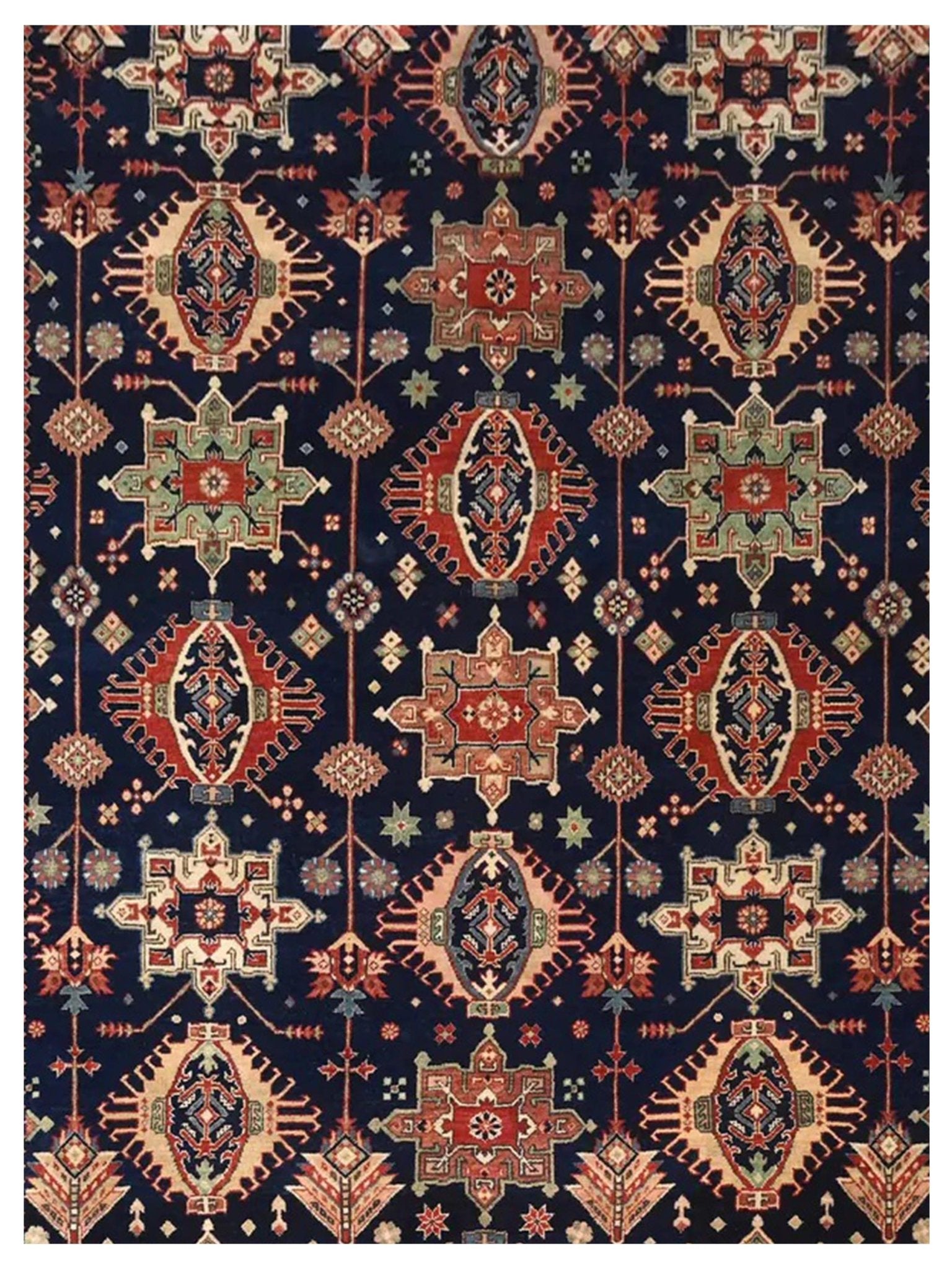 Artisan Helena Blue Rust Traditional Knotted Rug - Rugs - Artisan - Atlanta Designer Rugs