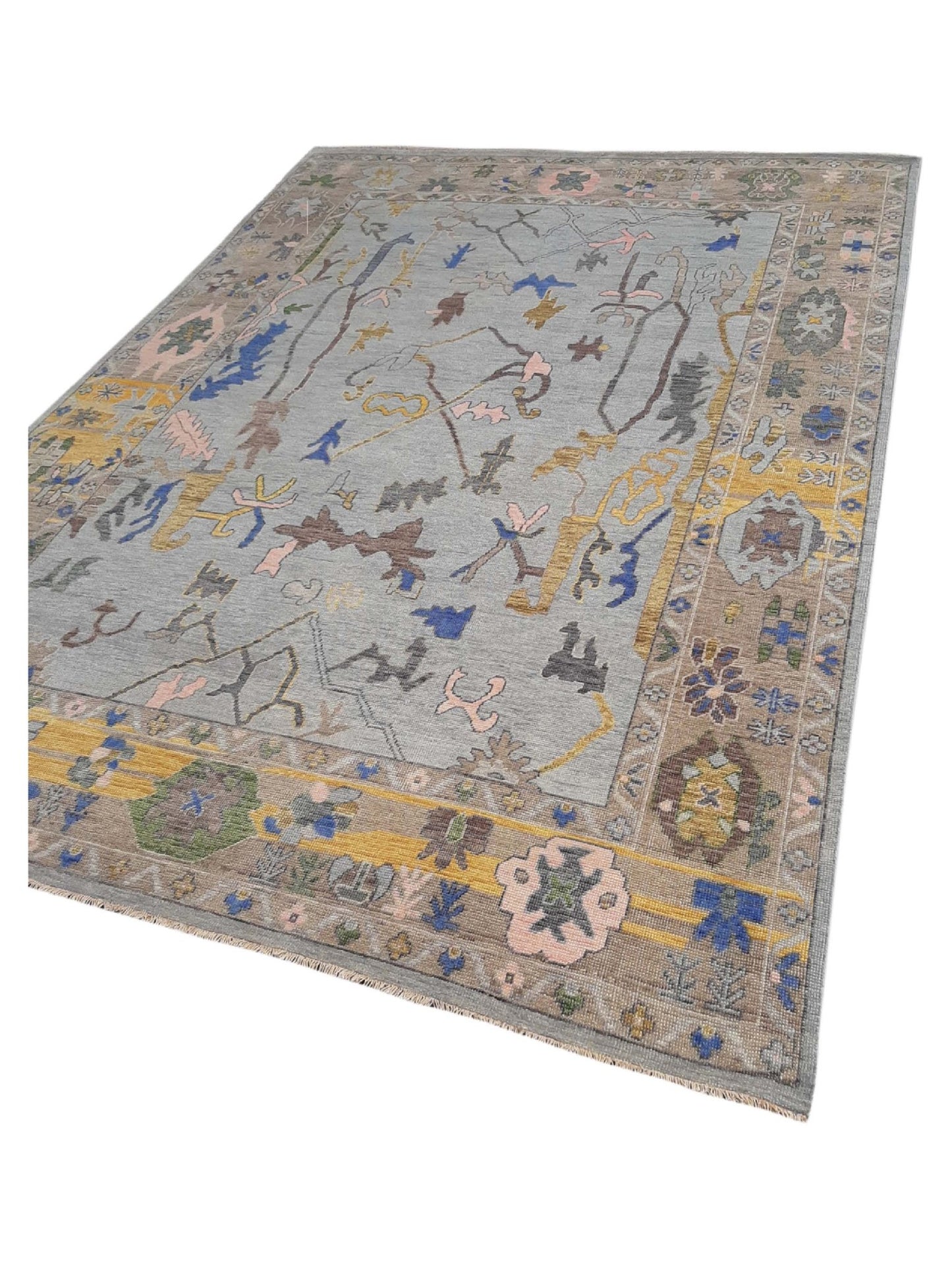 Artisan Blossom Lt.Grey Traditional Knotted Rug - Rugs - Artisan - Atlanta Designer Rugs