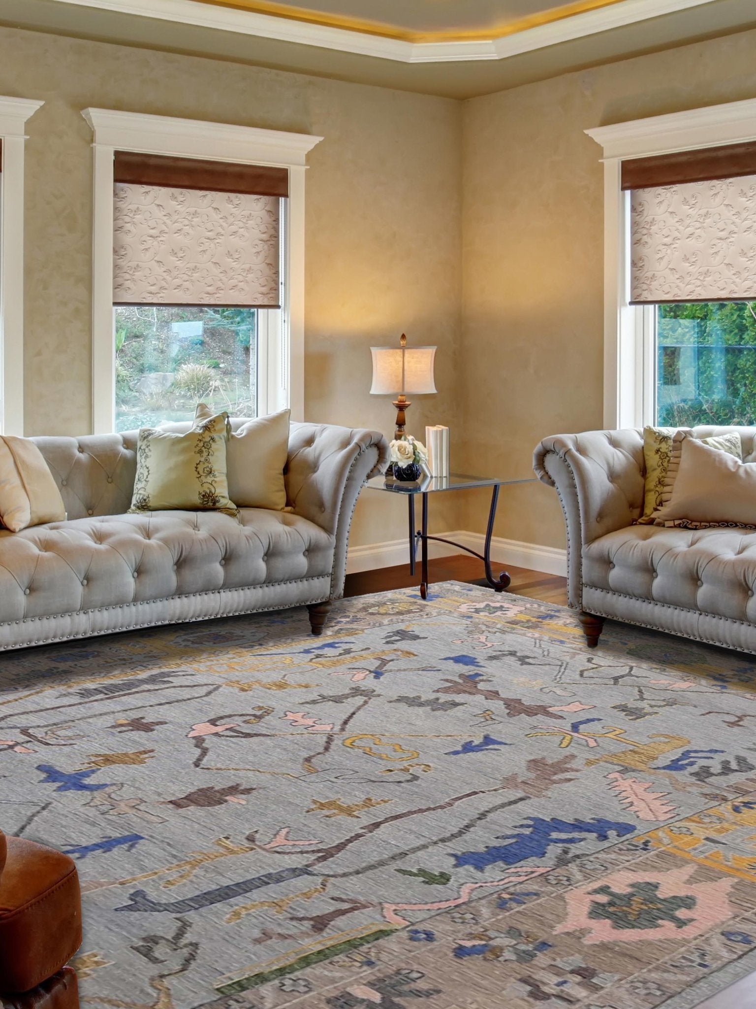 Artisan Blossom Lt.Grey Traditional Knotted Rug - Rugs - Artisan - Atlanta Designer Rugs