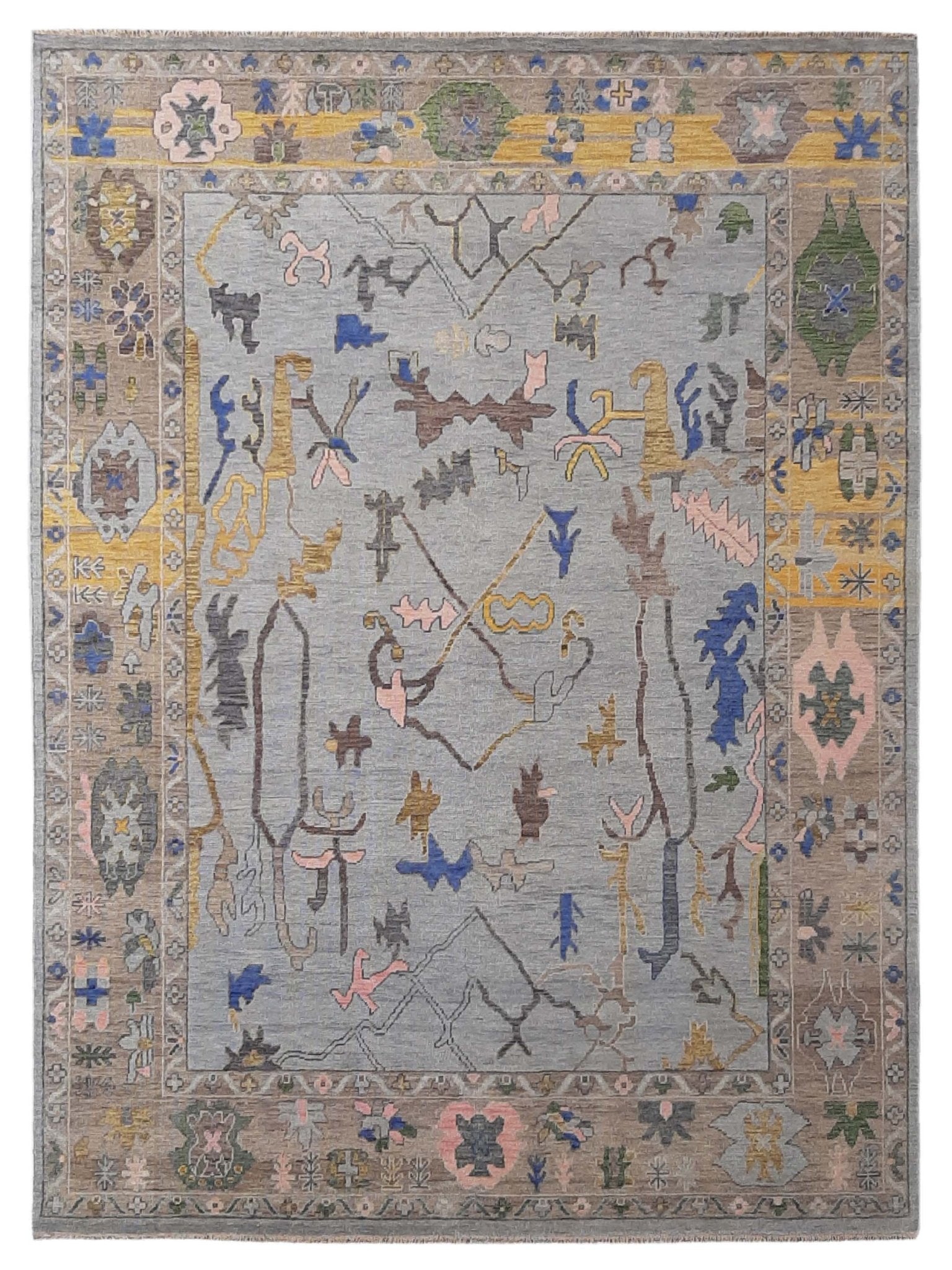 Artisan Blossom Lt.Grey Traditional Knotted Rug - Rugs - Artisan - Atlanta Designer Rugs