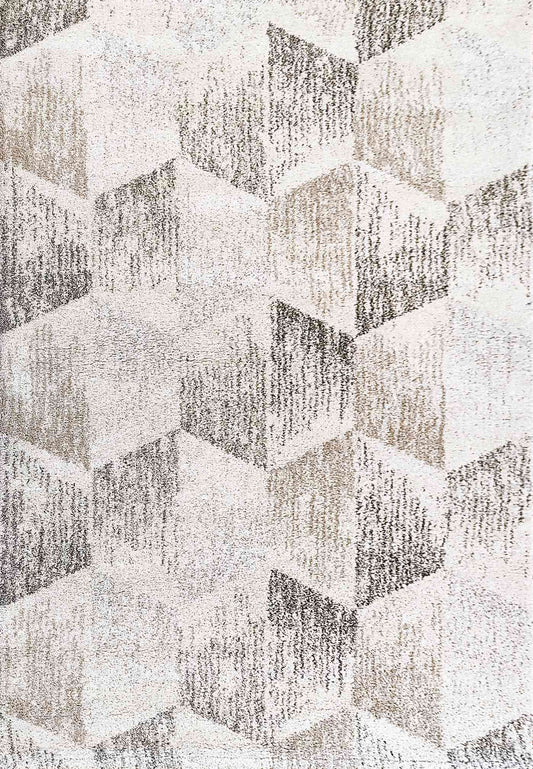 Dynamic Rugs Mehari 23299 Ivory Grey Taupe Contemporary Machine - Made Rug - Rugs - Dynamic Rugs - Atlanta Designer Rugs