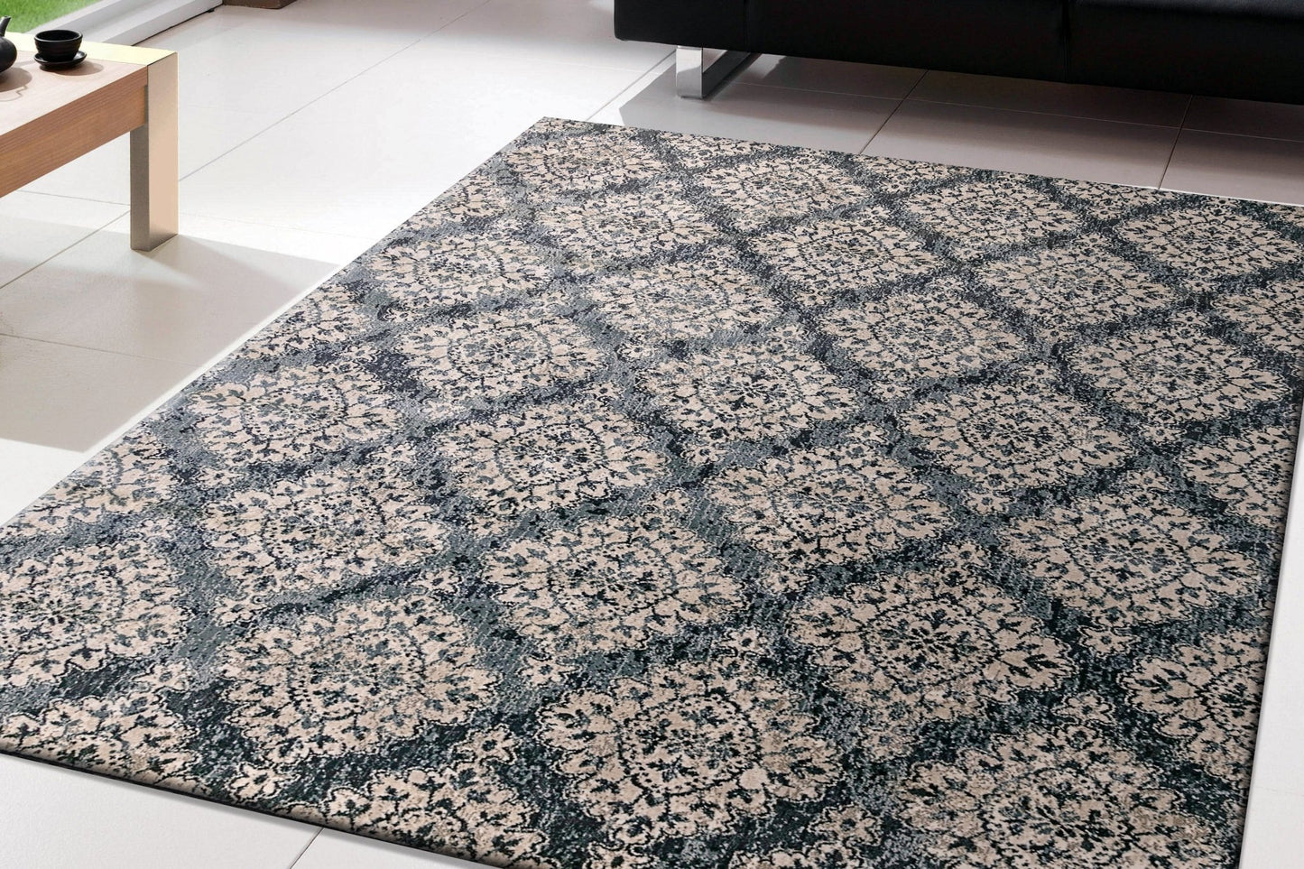 Dynamic Rugs Melody 985015 Blue Transitional Machine - Made Rug - Rugs - Dynamic Rugs - Atlanta Designer Rugs