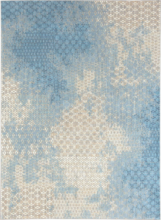 Karastan Elements 91213 Aqua Modern/Contemporary Machinemade Rug - Rugs - Karastan - Atlanta Designer Rugs