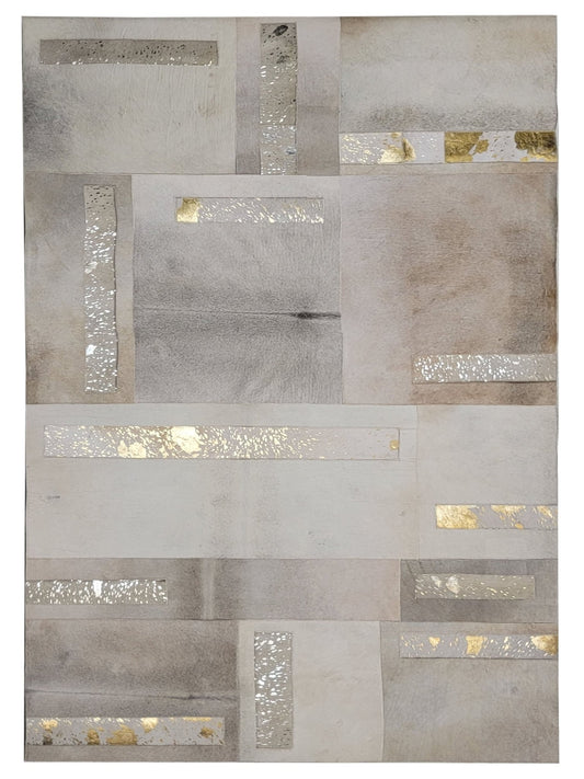 Artisan Olivia Metallic Grey Gold Silver Transitional Crafted Rug - Rugs - Artisan - Atlanta Designer Rugs