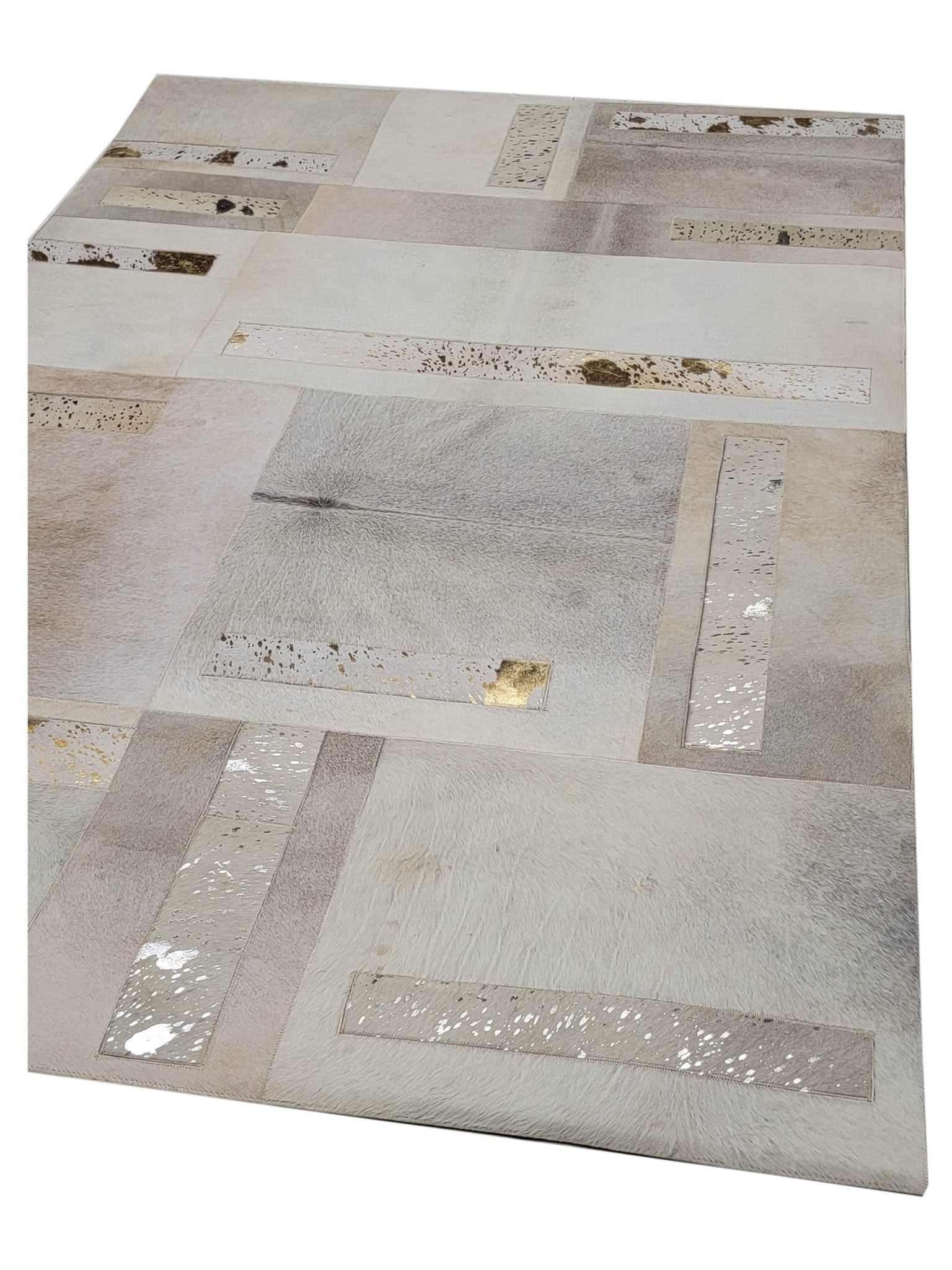 Artisan Olivia Metallic Grey Gold Silver Transitional Crafted Rug - Rugs - Artisan - Atlanta Designer Rugs