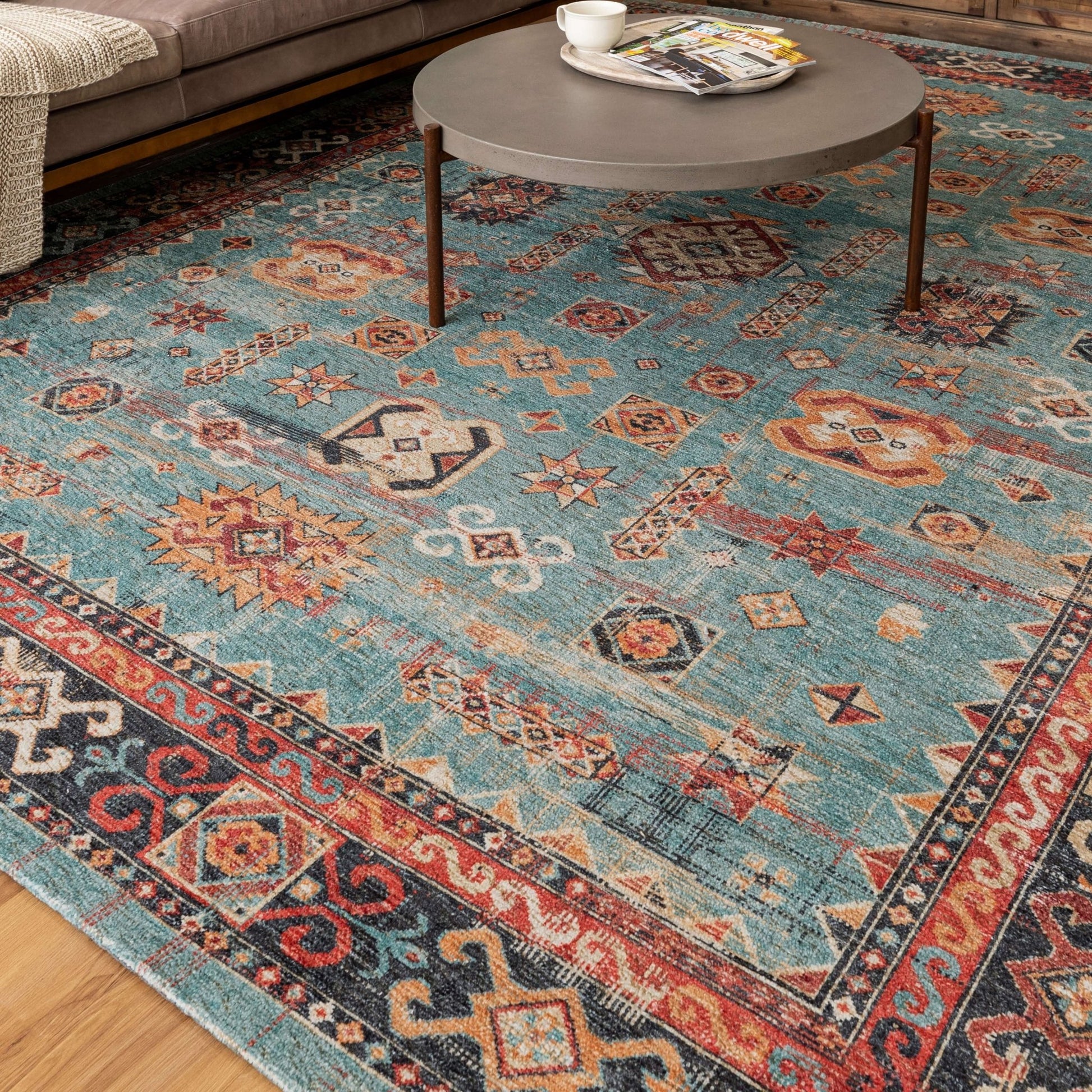 Karastan Zula R1201 Aquamarine Machinemade Rug - Rugs - Karastan - Atlanta Designer Rugs