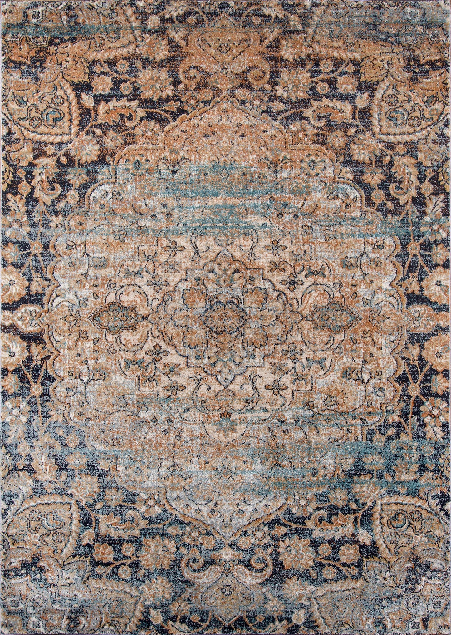 Momeni Amelia AM-01 Navy Traditional Machine Made Rug