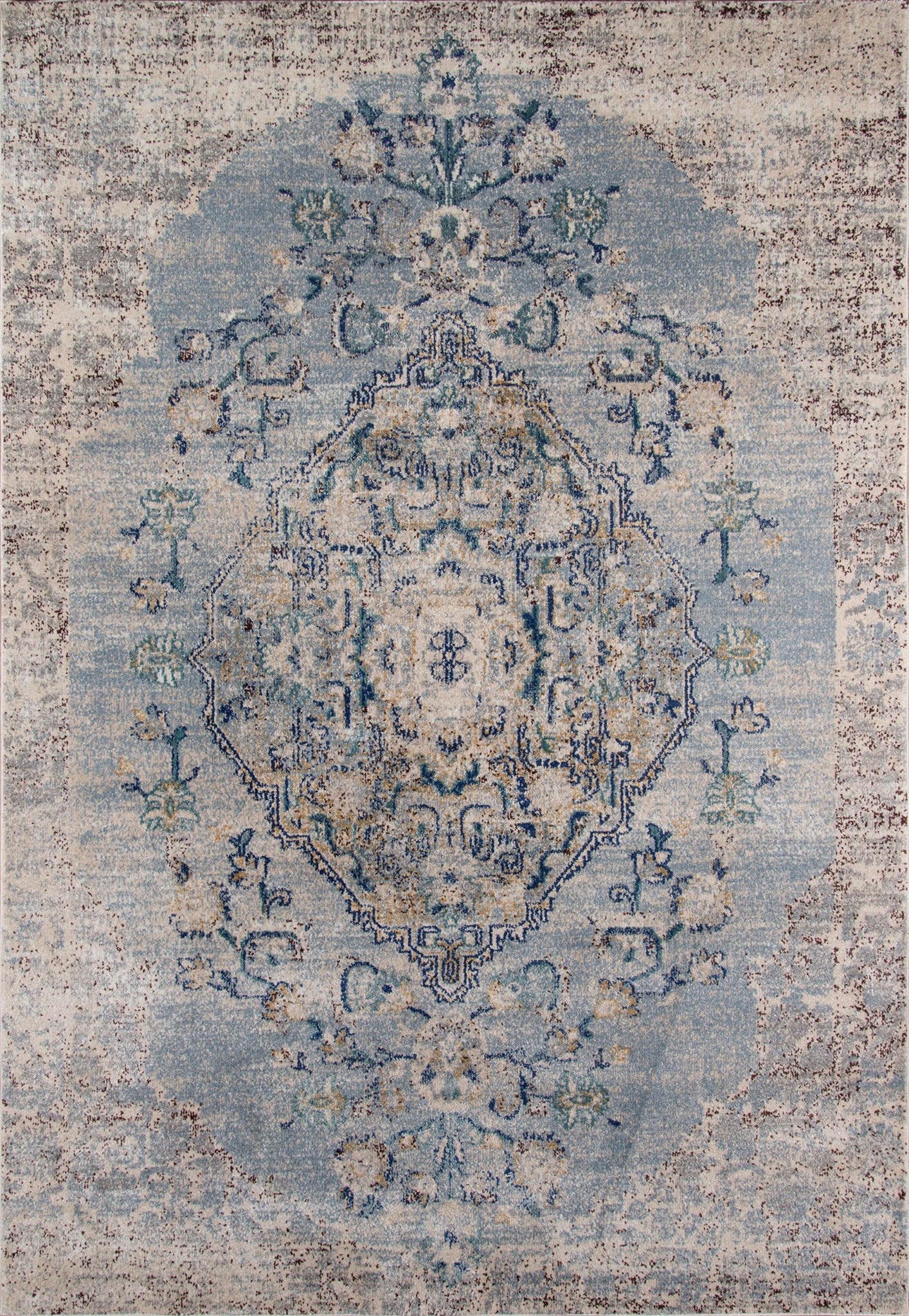 Momeni Amelia AM-02 Light Blue Traditional Machine Made Rug