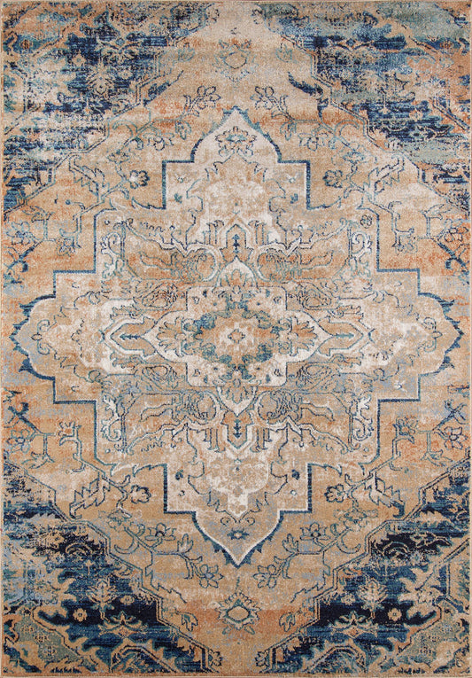 Momeni Amelia AM-03 Navy Traditional Machine Made Rug