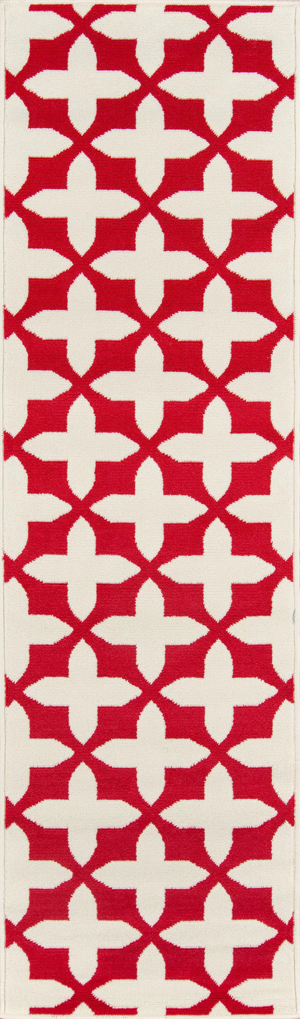 Momeni Baja BAJ12 Red Contemporary Machine Made Rug