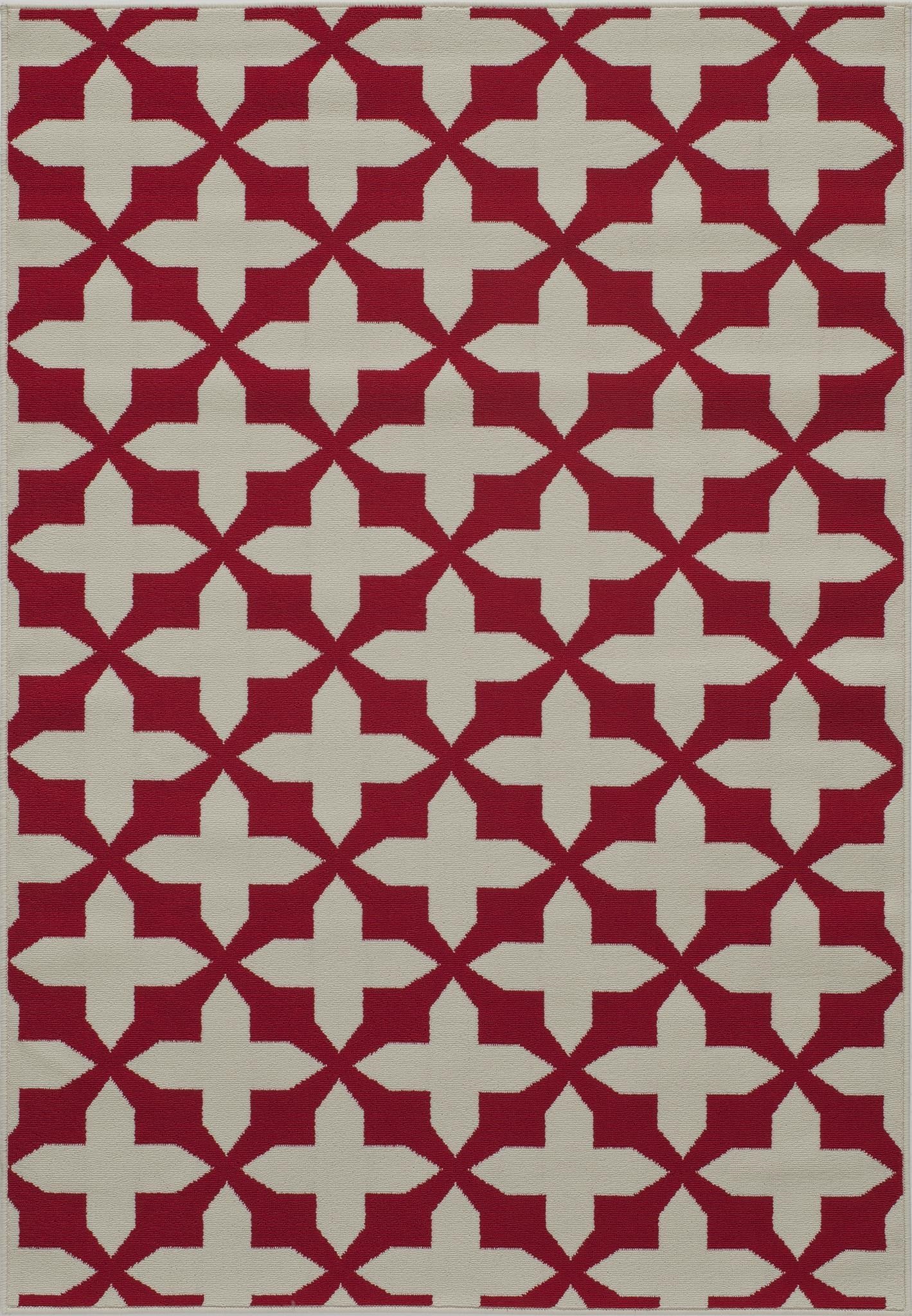 Momeni Baja BAJ12 Red Contemporary Machine Made Rug