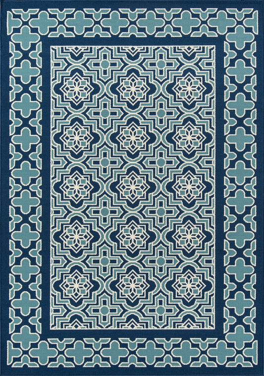 Momeni Baja BAJ21 Blue Contemporary Machine Made Rug