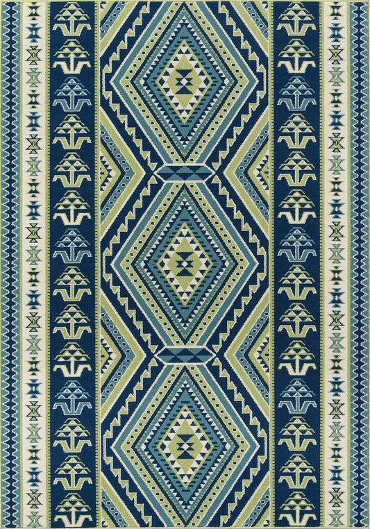 Momeni Baja BAJ31 Green Contemporary Machine Made Rug