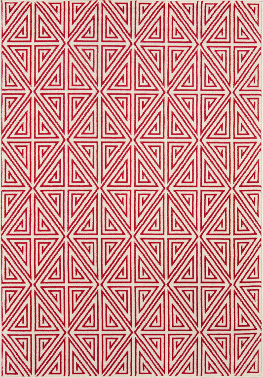 Momeni Baja BAJ-4 Red Contemporary Machine Made Rug