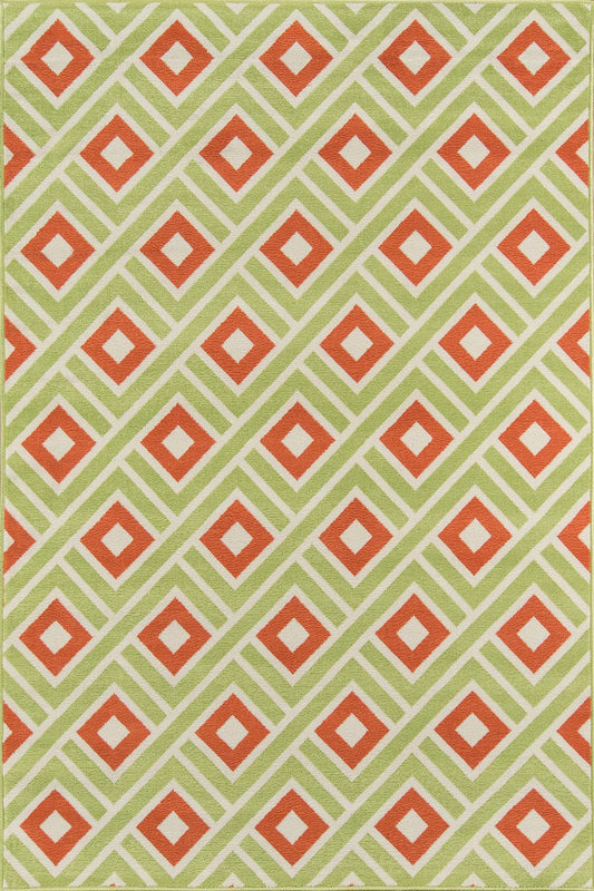 Momeni Baja BAJ-7 Green Contemporary Machine Made Rug