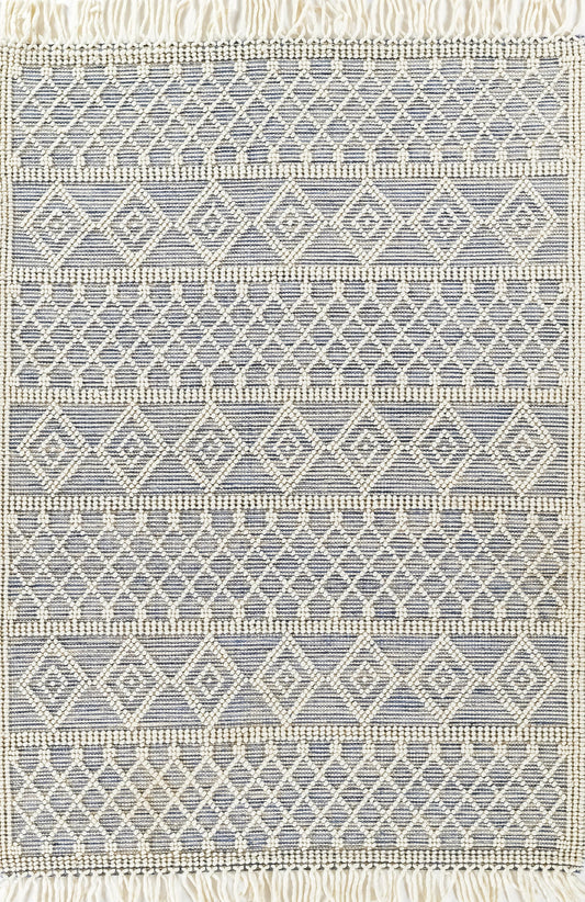 Momeni Boulder BOU-4 Blue Contemporary Hand Woven Rug