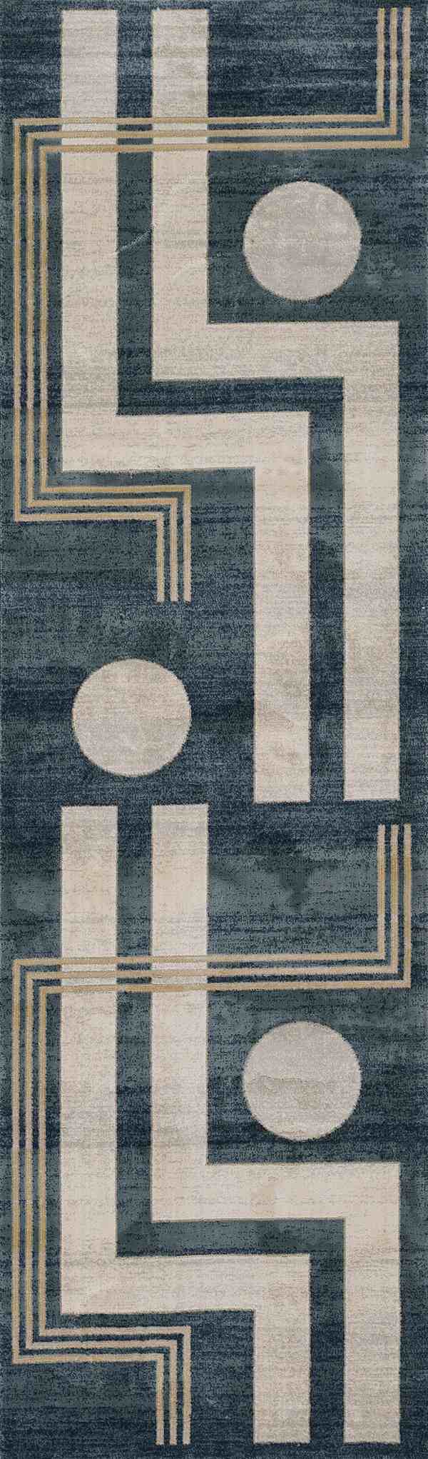 Momeni Edition EDI-3 Blue Contemporary Machine Made Rug