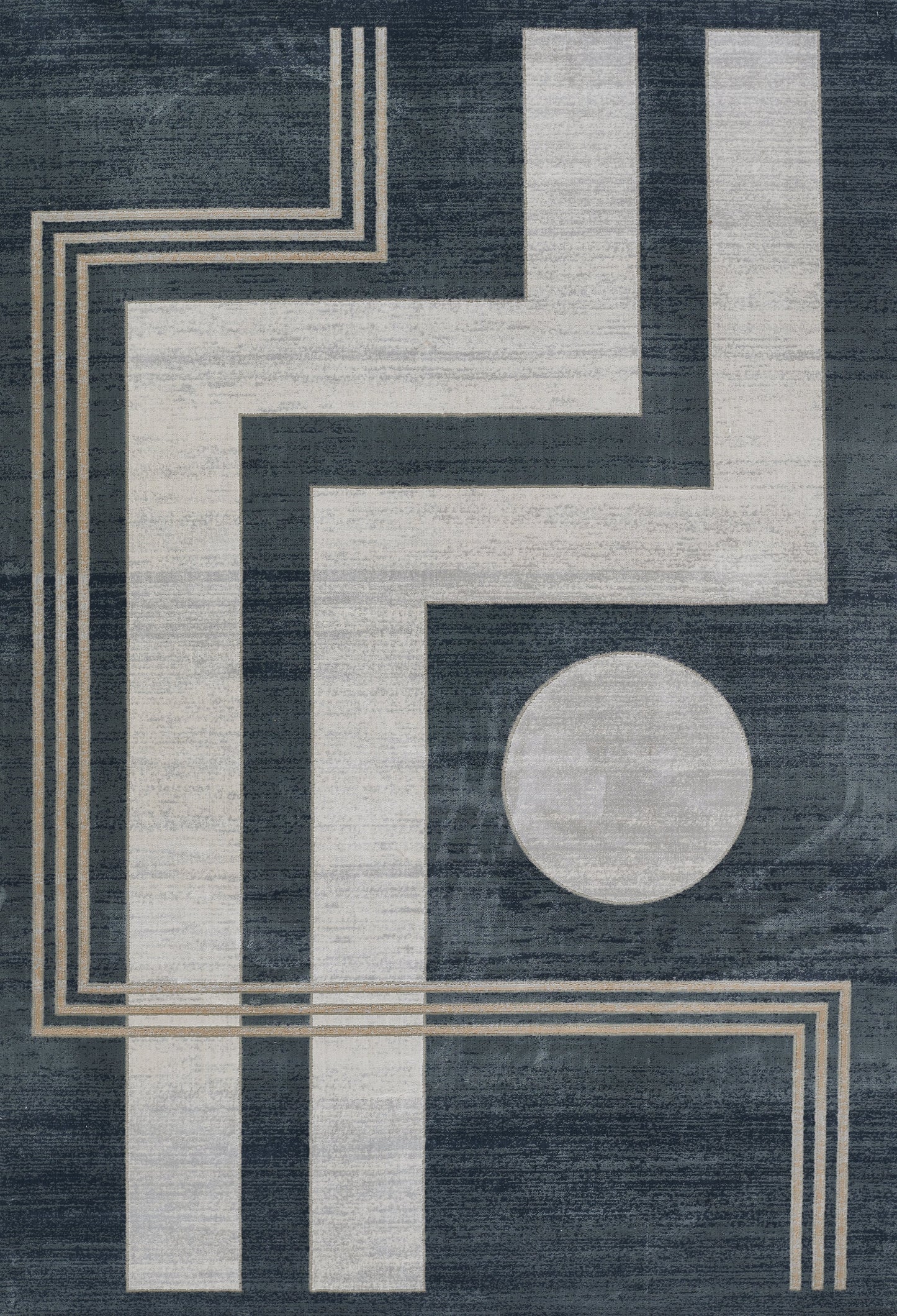 Momeni Edition EDI-3 Blue Contemporary Machine Made Rug