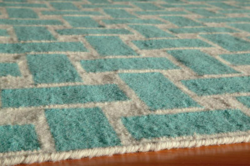 Momeni Laguna LG-02 Aqua Contemporary Hand Woven Rug