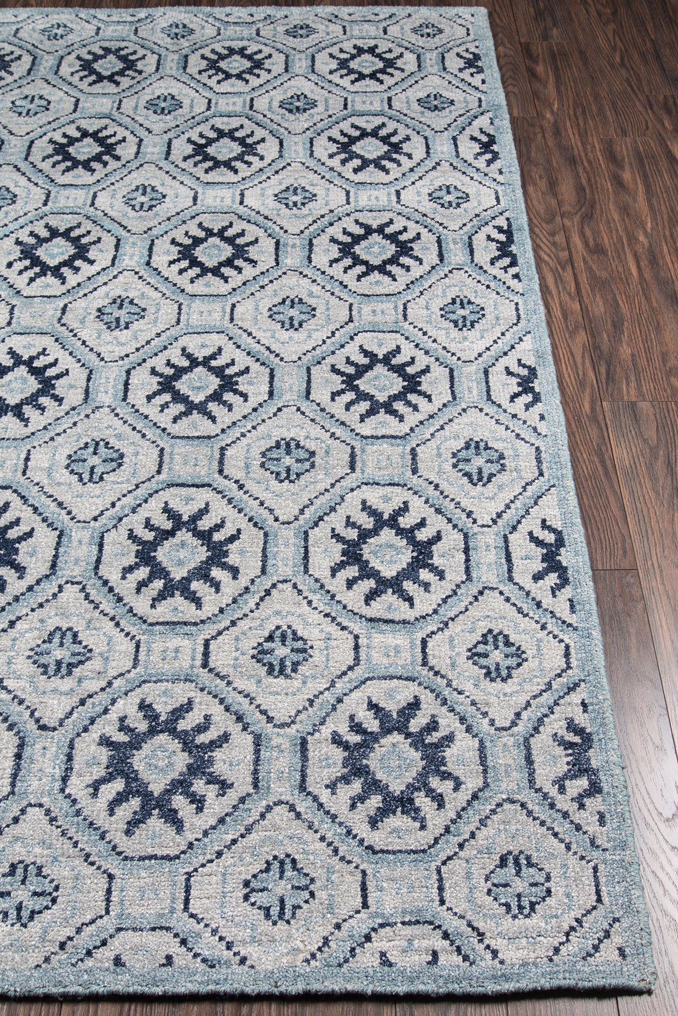 Momeni Nova NOV-4 Blue Contemporary Hand Knotted Rug