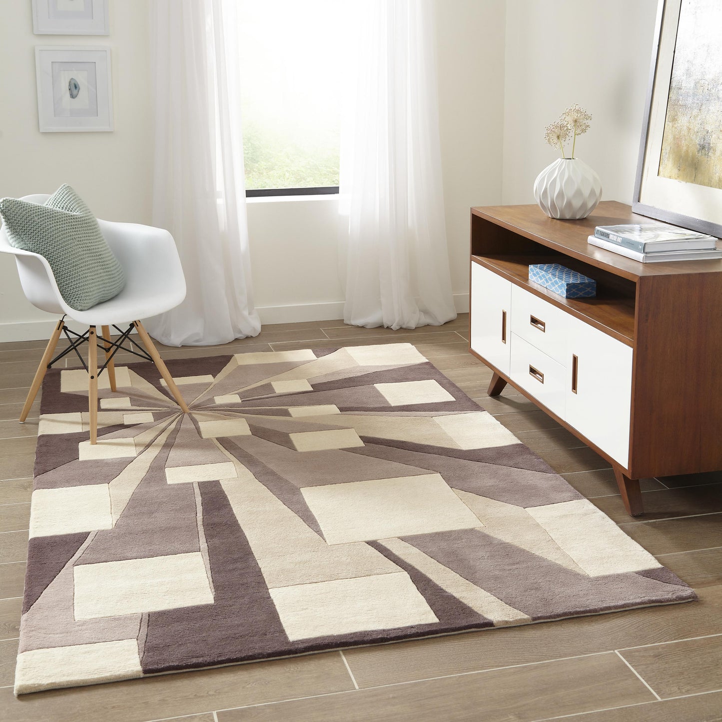 Momeni New Wave NW128 Concrete Contemporary Hand Tufted Rug