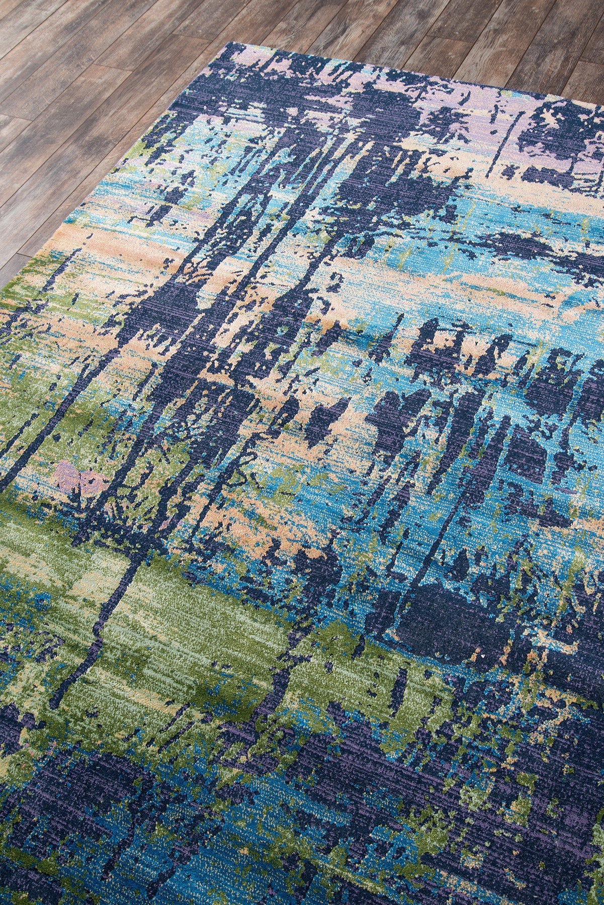 Momeni Portland PRT-3 Blue Casual Machine Made Rug