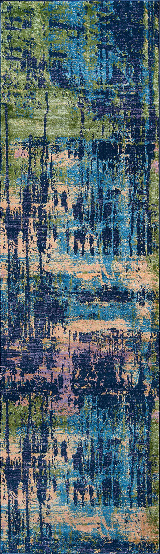 Momeni Portland PRT-3 Blue Casual Machine Made Rug