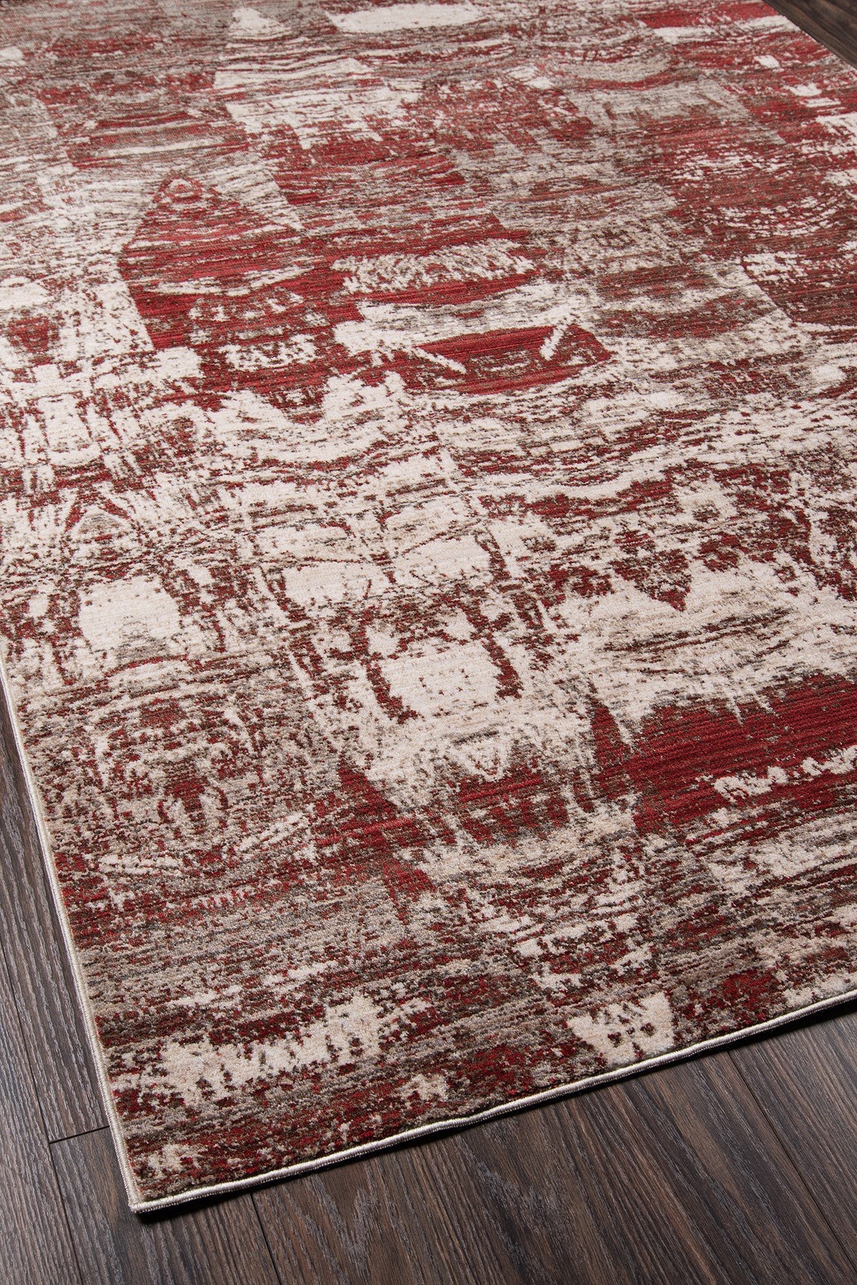 Momeni Rustic Romance RR-01 Red Contemporary Machine Made Rug