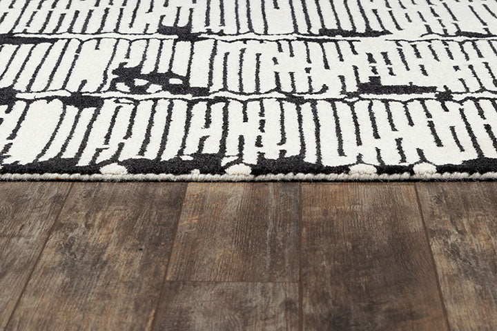 Momeni Smith SMI-2 Black Contemporary Hand Tufted Rug