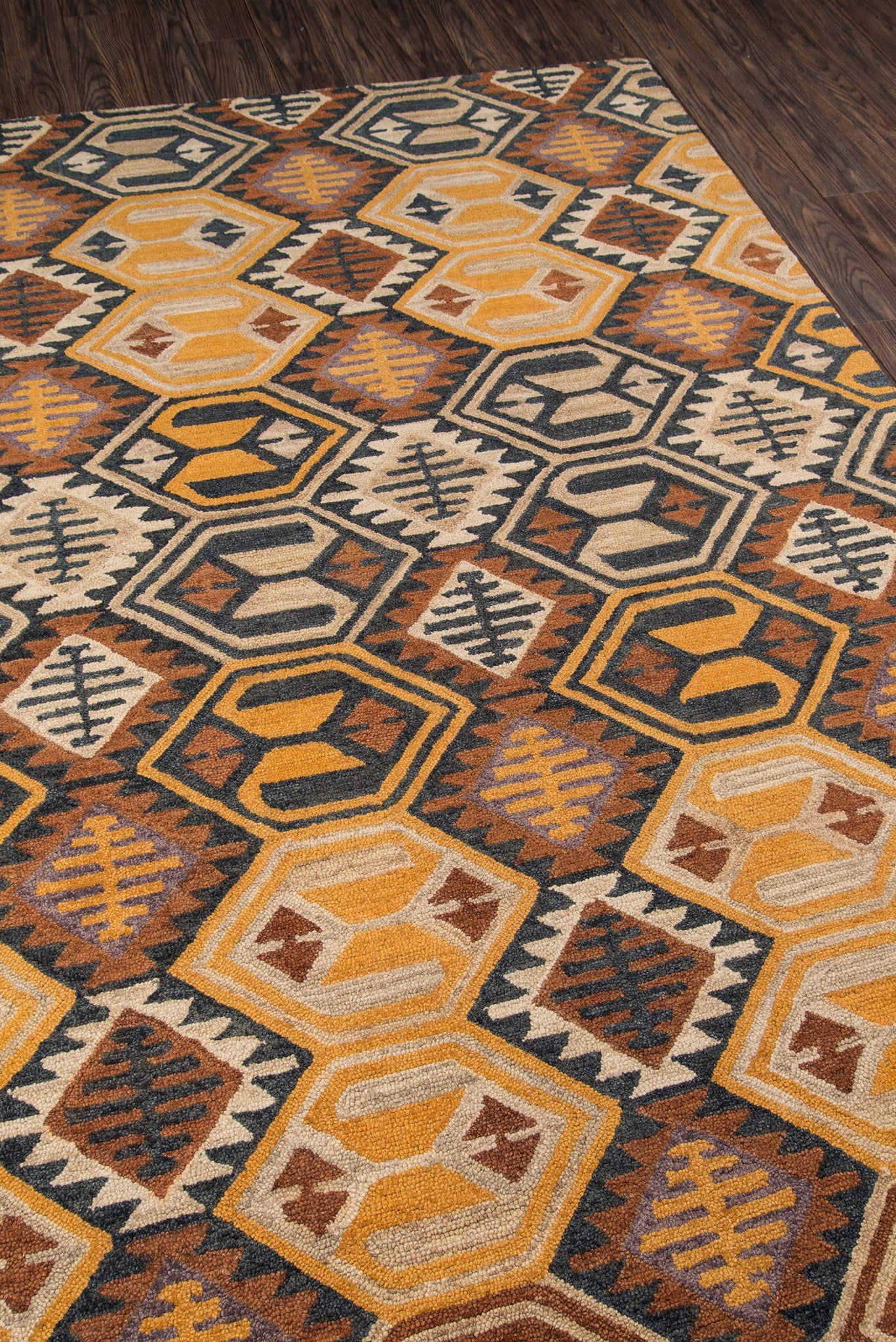 Momeni Tangier TAN18 Black Transitional Hand Tufted Rug