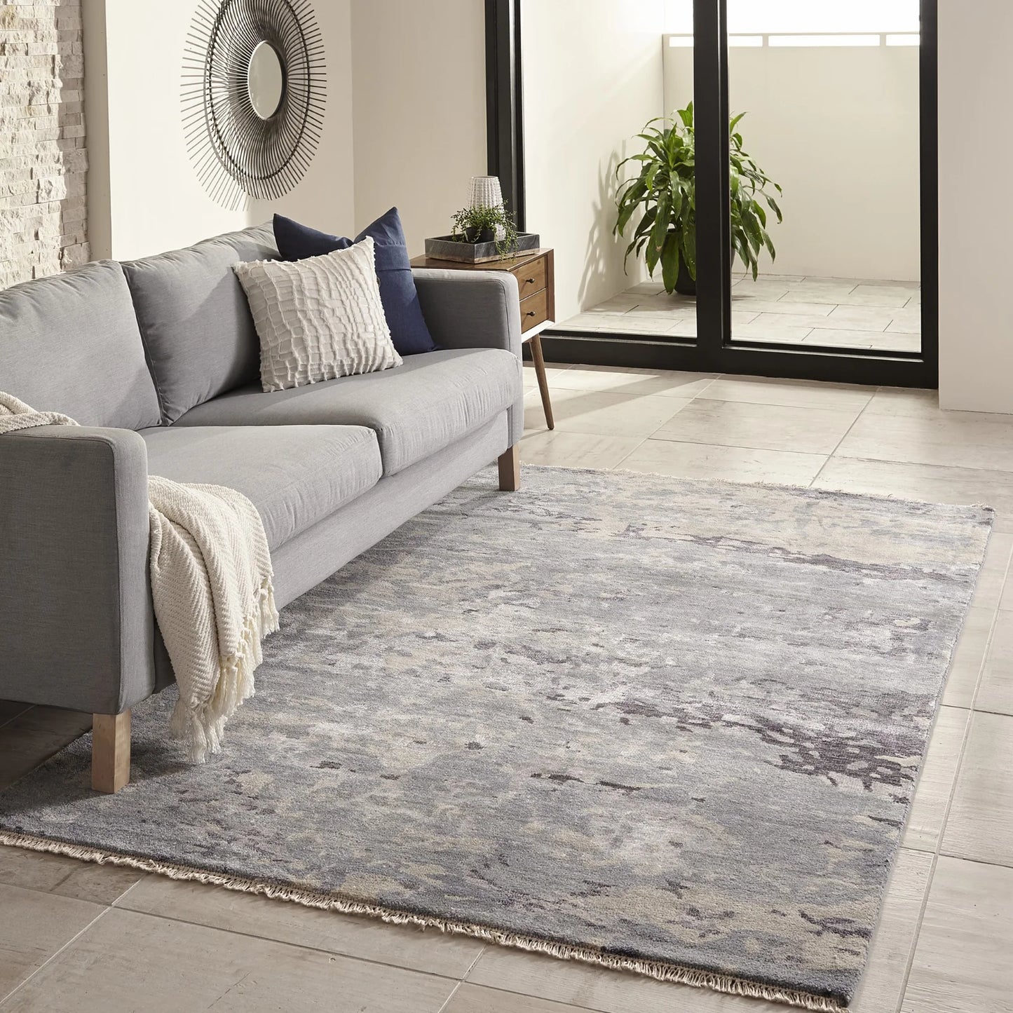 Momeni Terra TER-1 Blue Contemporary Hand Knotted Rug