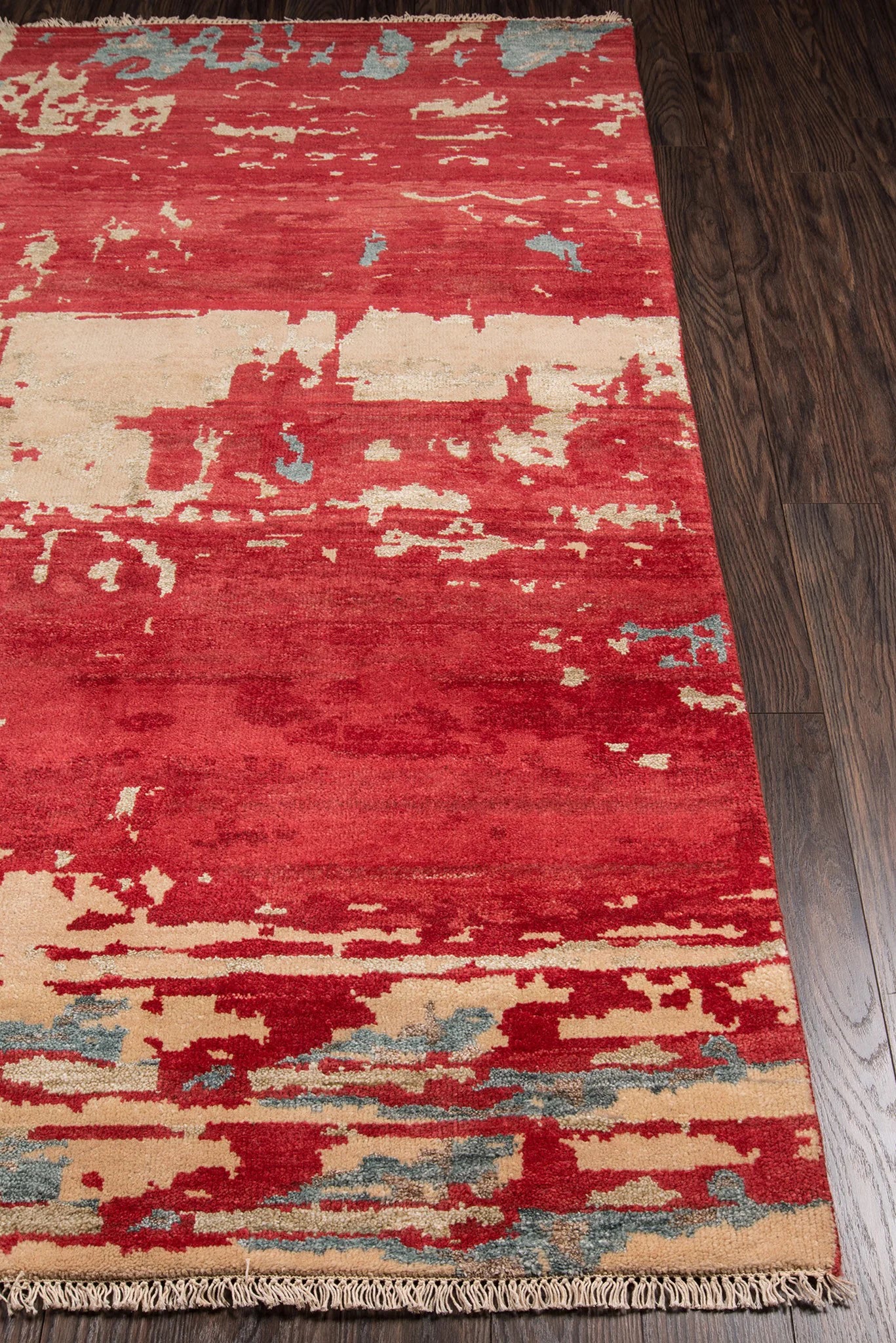 Momeni Terra TER-2 Red Contemporary Hand Knotted Rug