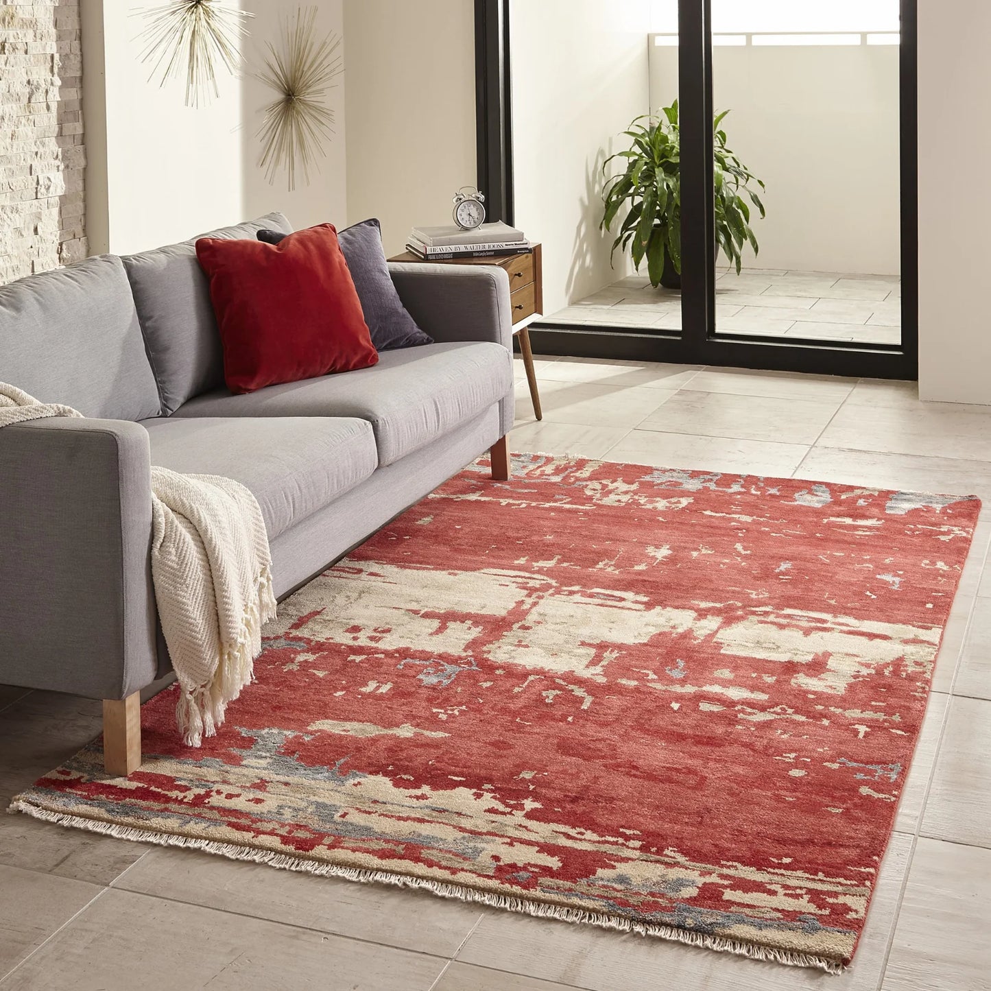 Momeni Terra TER-2 Red Contemporary Hand Knotted Rug