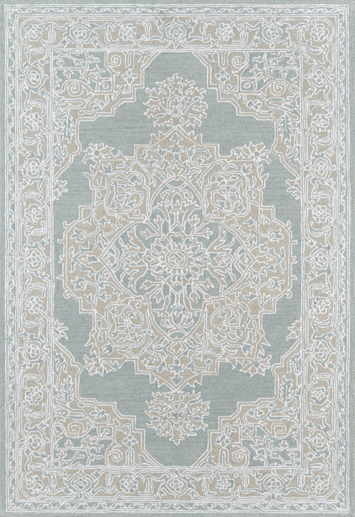 Momeni Valencia VAL-1 Light Blue Traditional Hand Tufted Rug