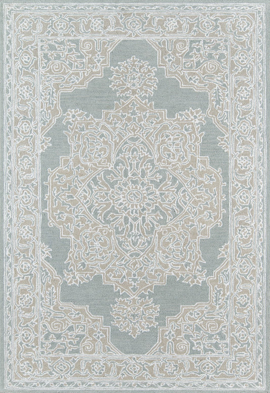 Momeni Valencia VAL-1 Light Blue Traditional Hand Tufted Rug