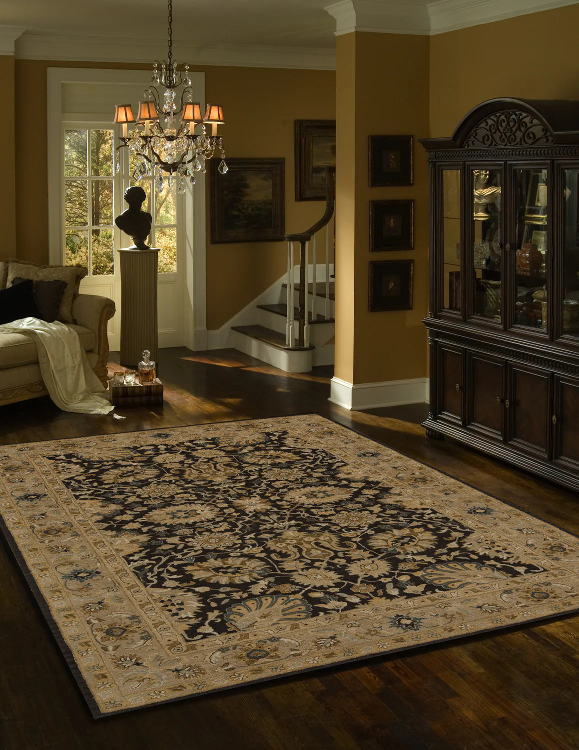 Momeni Zarin ZR-02 Charcoal Traditional Hand Tufted Rug