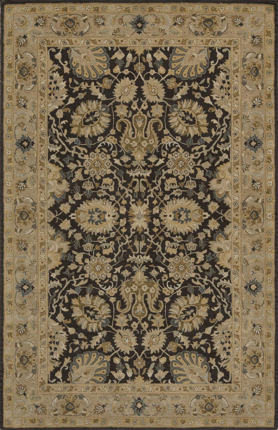 Momeni Zarin ZR-02 Charcoal Traditional Hand Tufted Rug