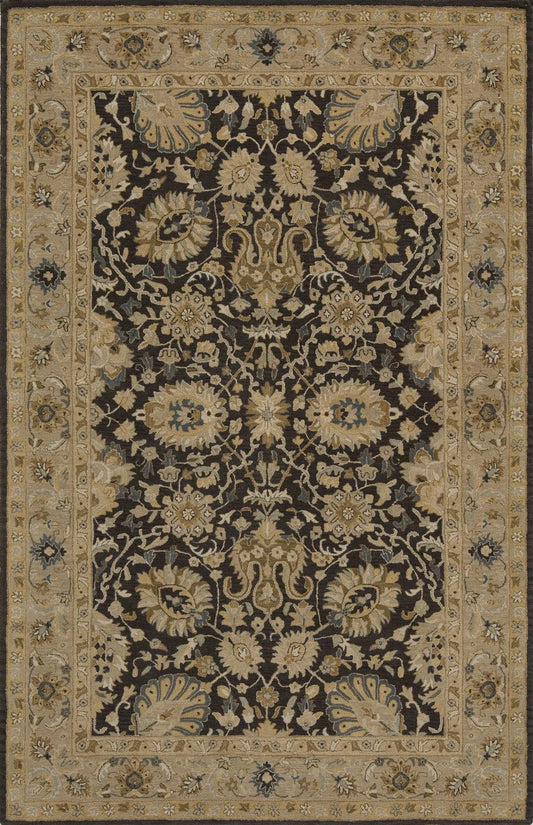 Momeni Zarin ZR-02 Charcoal Traditional Hand Tufted Rug