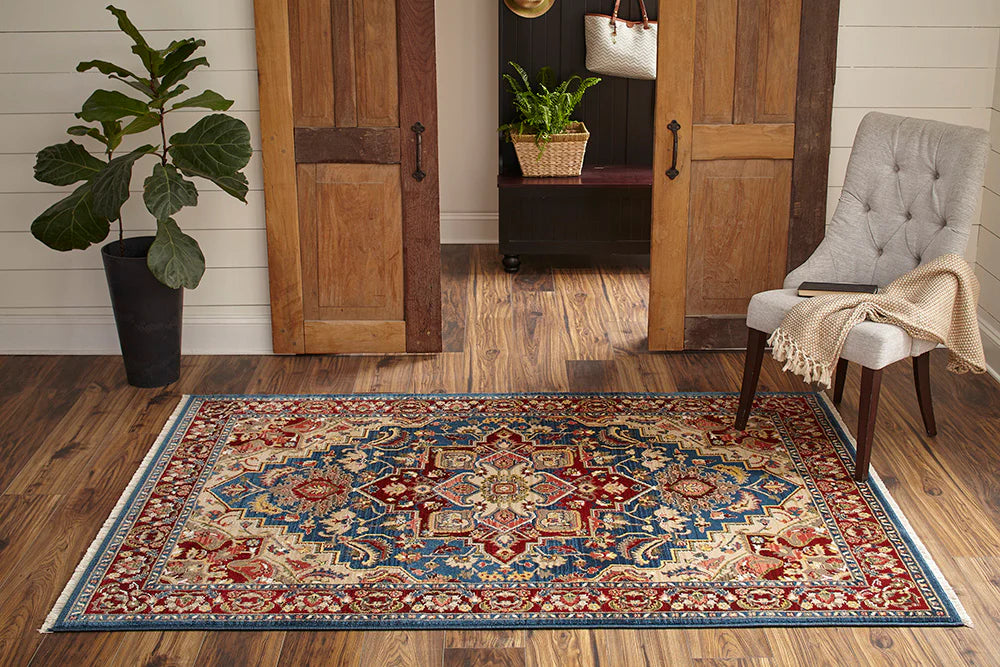 Momeni Lenox LE-01 Blue Traditional Machine Made Rug